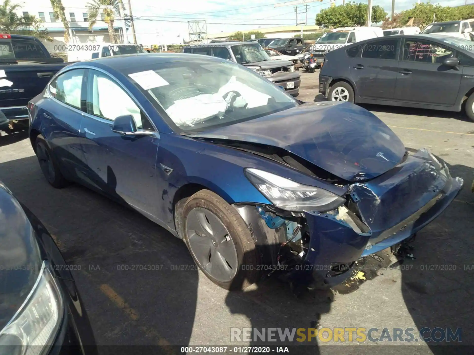 1 Photograph of a damaged car 5YJ3E1EA4KF509101 TESLA MODEL 3 2019