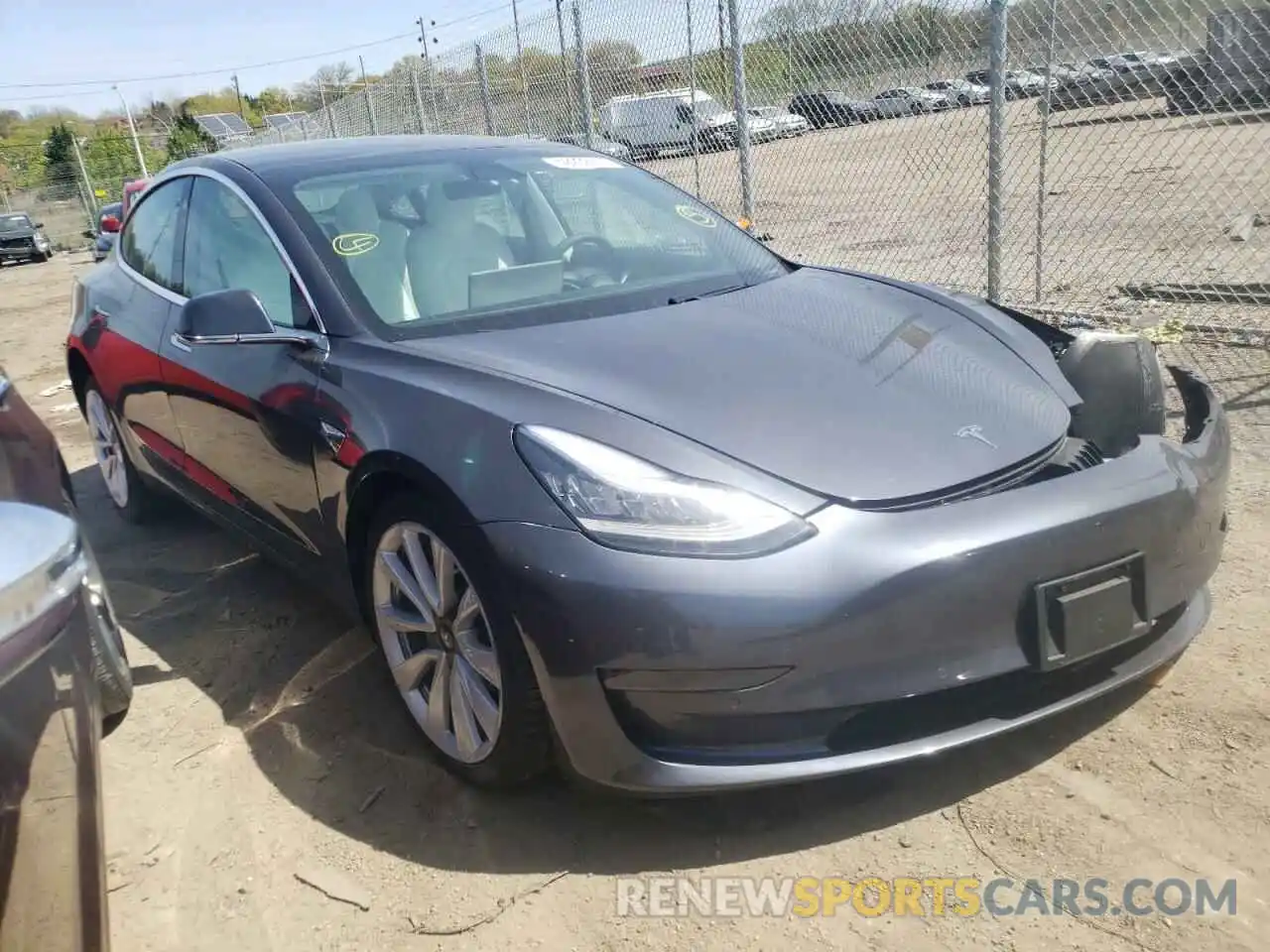 1 Photograph of a damaged car 5YJ3E1EA4KF519840 TESLA MODEL 3 2019