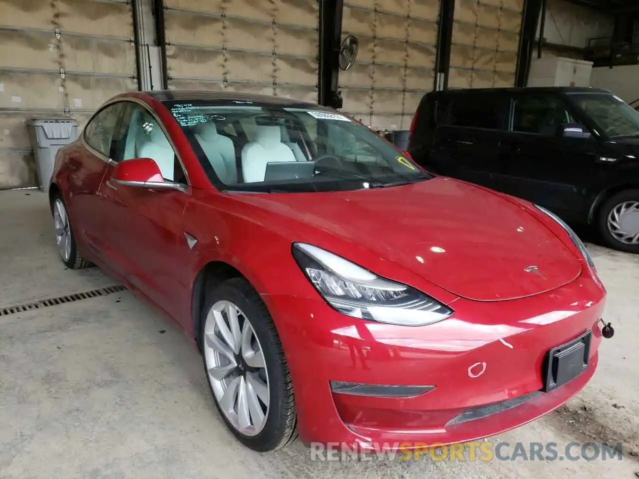 1 Photograph of a damaged car 5YJ3E1EA4KF537030 TESLA MODEL 3 2019