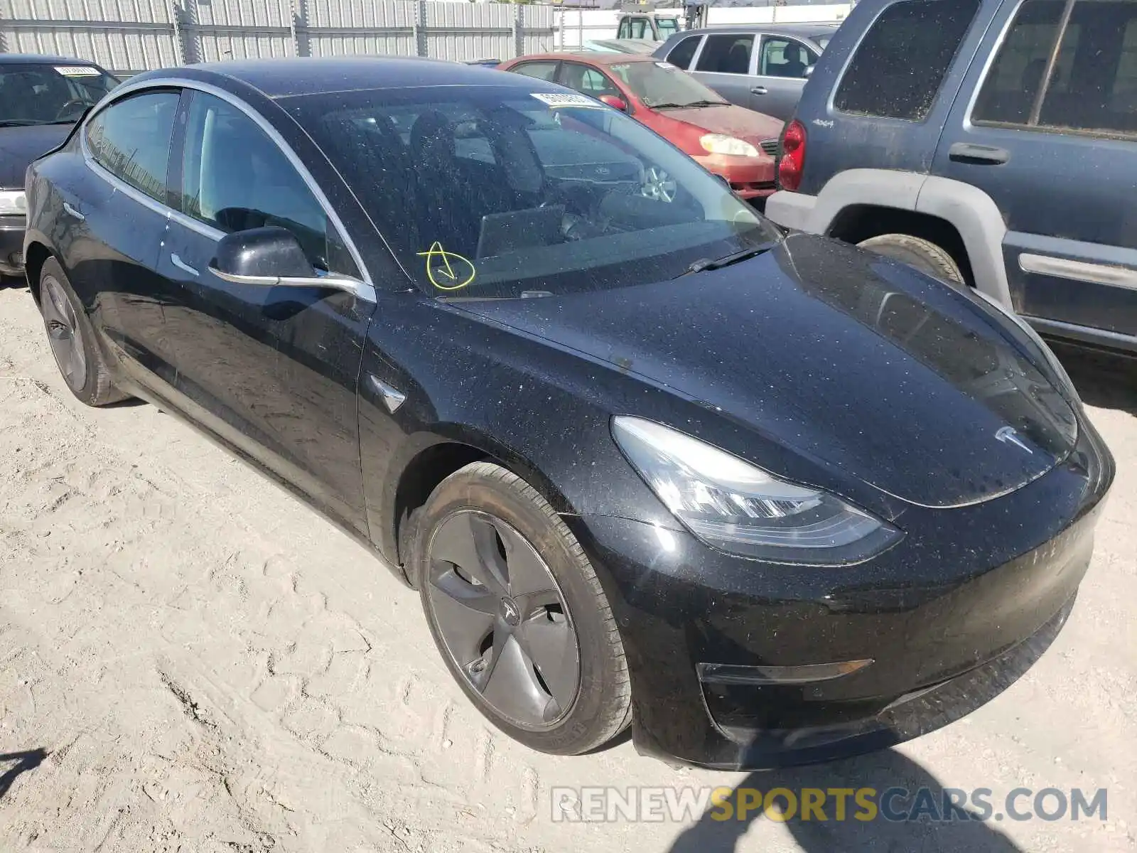 1 Photograph of a damaged car 5YJ3E1EA5KF192896 TESLA MODEL 3 2019