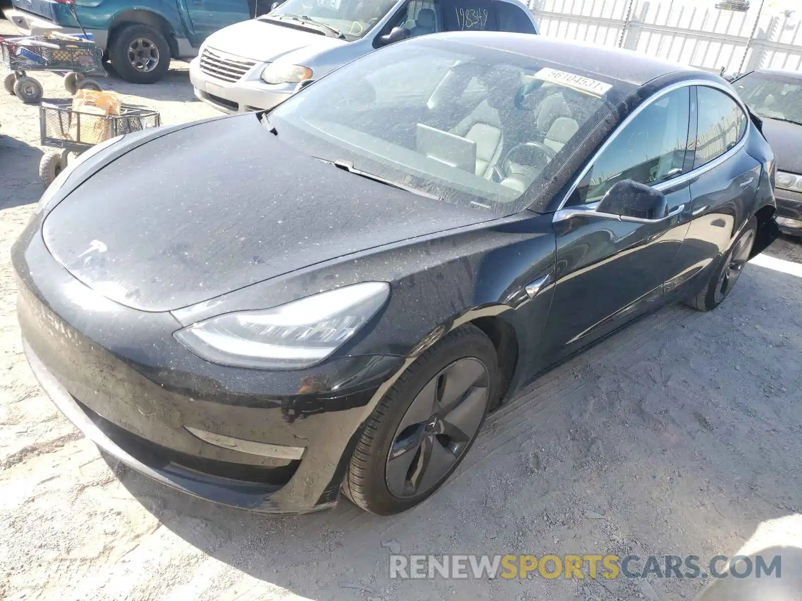 2 Photograph of a damaged car 5YJ3E1EA5KF192896 TESLA MODEL 3 2019