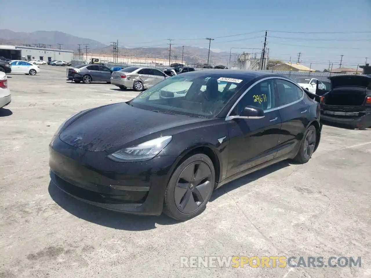 2 Photograph of a damaged car 5YJ3E1EA5KF196902 TESLA MODEL 3 2019