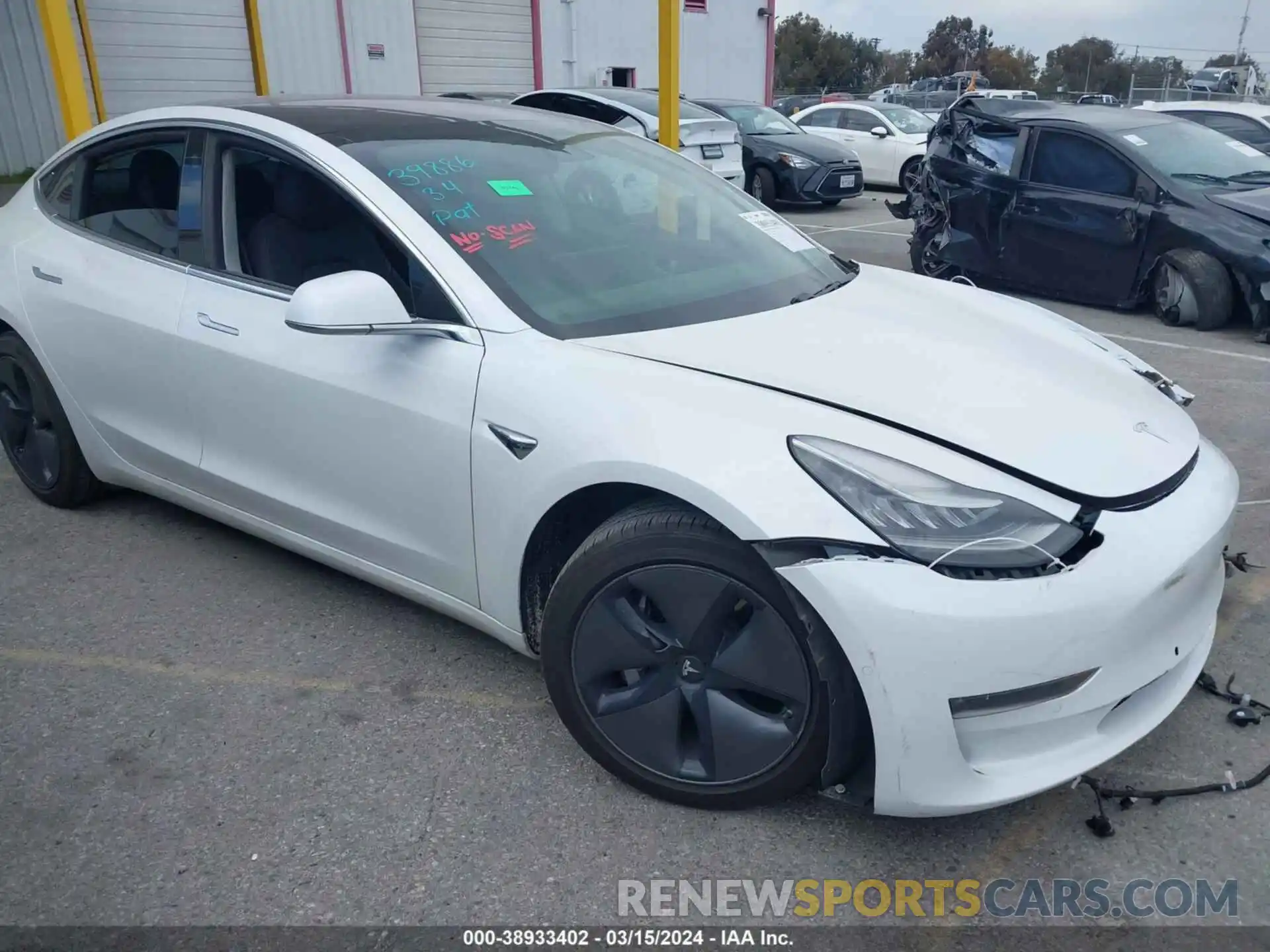 1 Photograph of a damaged car 5YJ3E1EA5KF208319 TESLA MODEL 3 2019