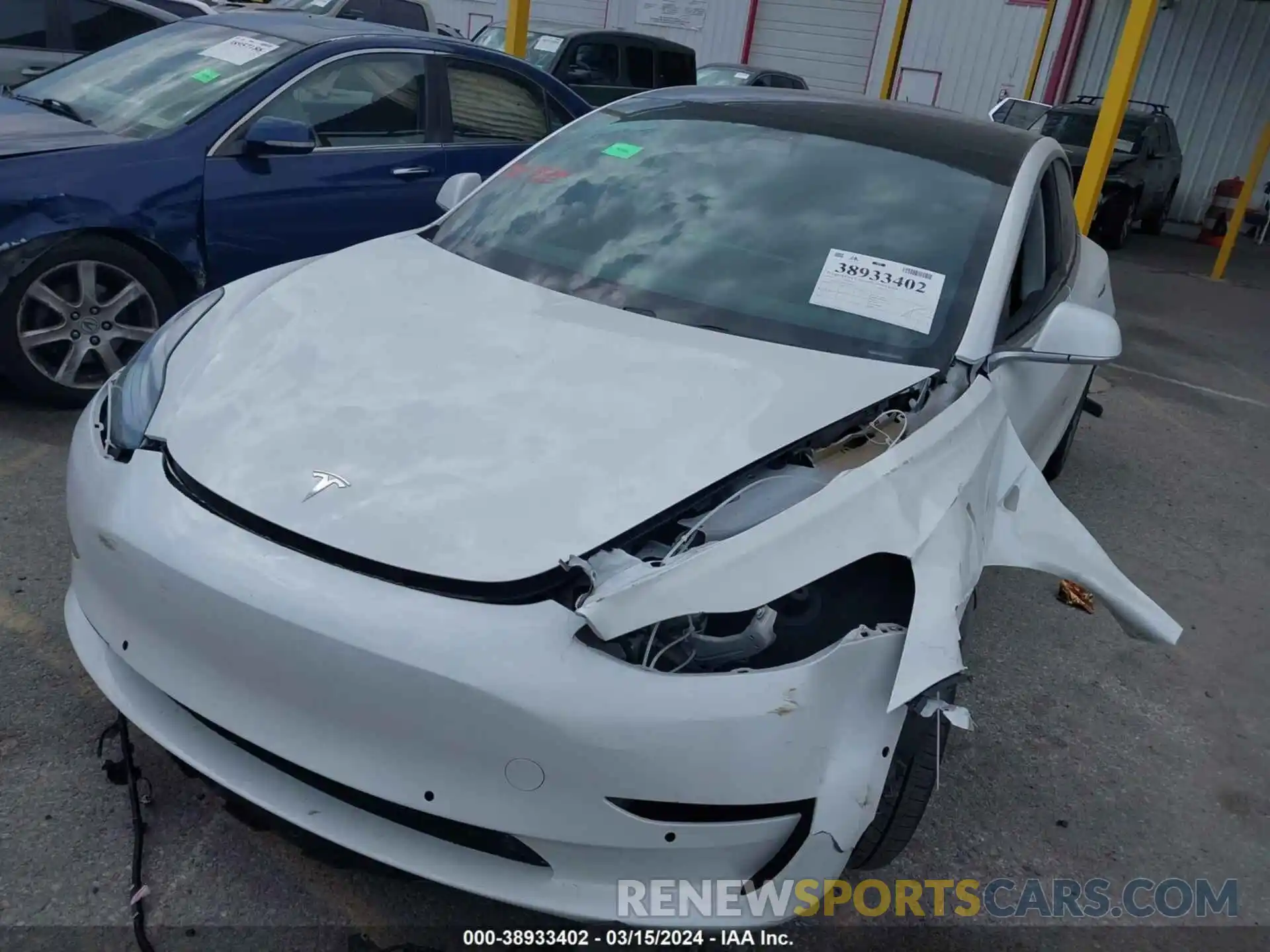 2 Photograph of a damaged car 5YJ3E1EA5KF208319 TESLA MODEL 3 2019