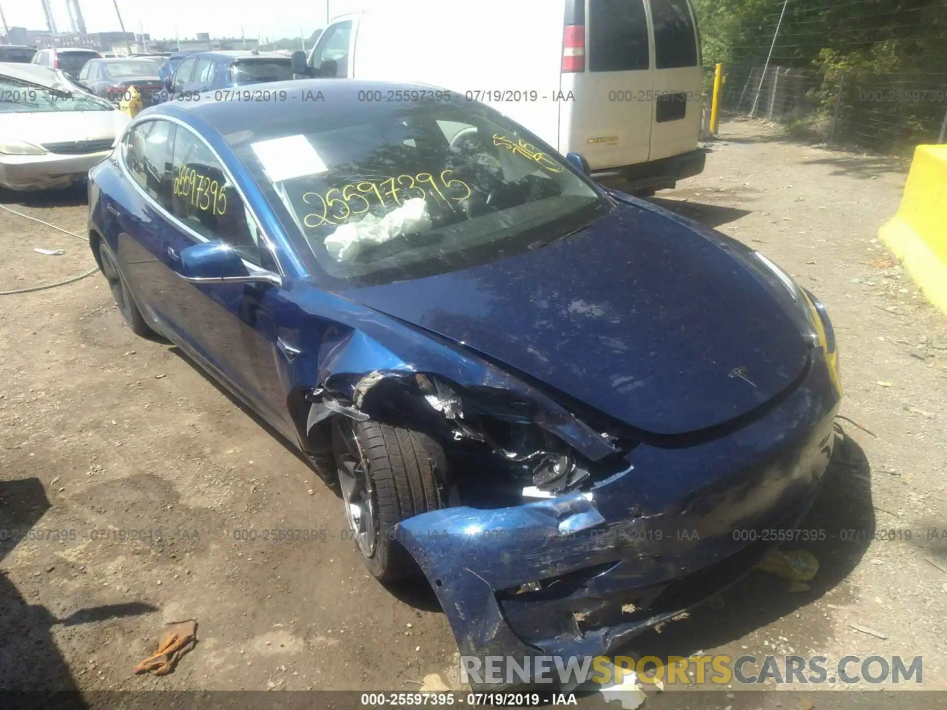 1 Photograph of a damaged car 5YJ3E1EA5KF299379 TESLA MODEL 3 2019