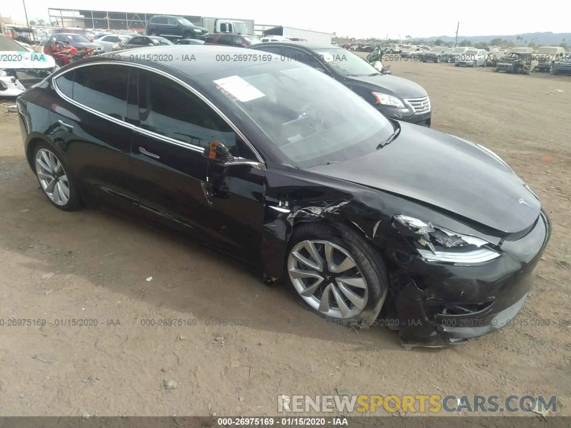 1 Photograph of a damaged car 5YJ3E1EA5KF300398 TESLA MODEL 3 2019