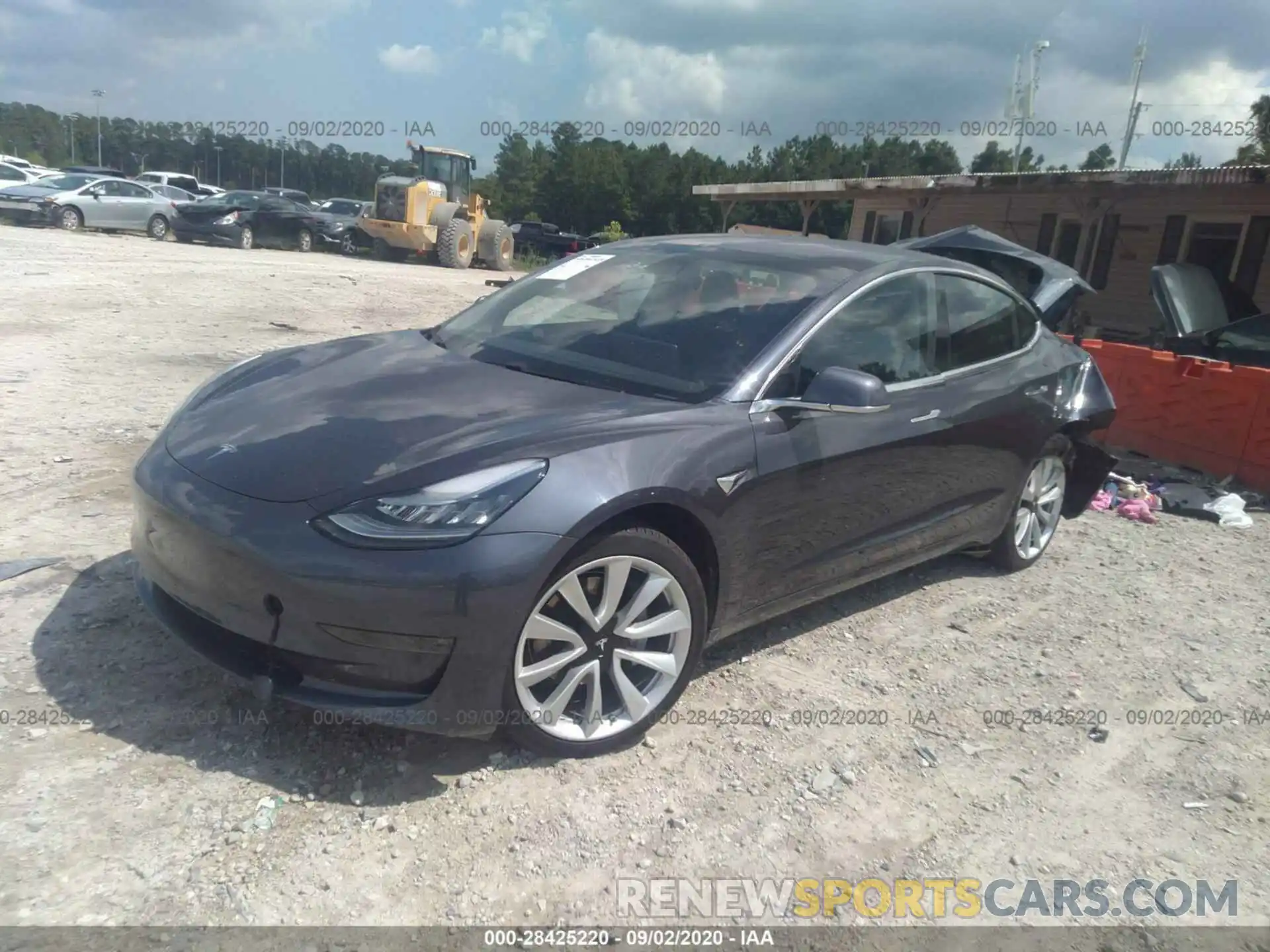 2 Photograph of a damaged car 5YJ3E1EA5KF300742 TESLA MODEL 3 2019