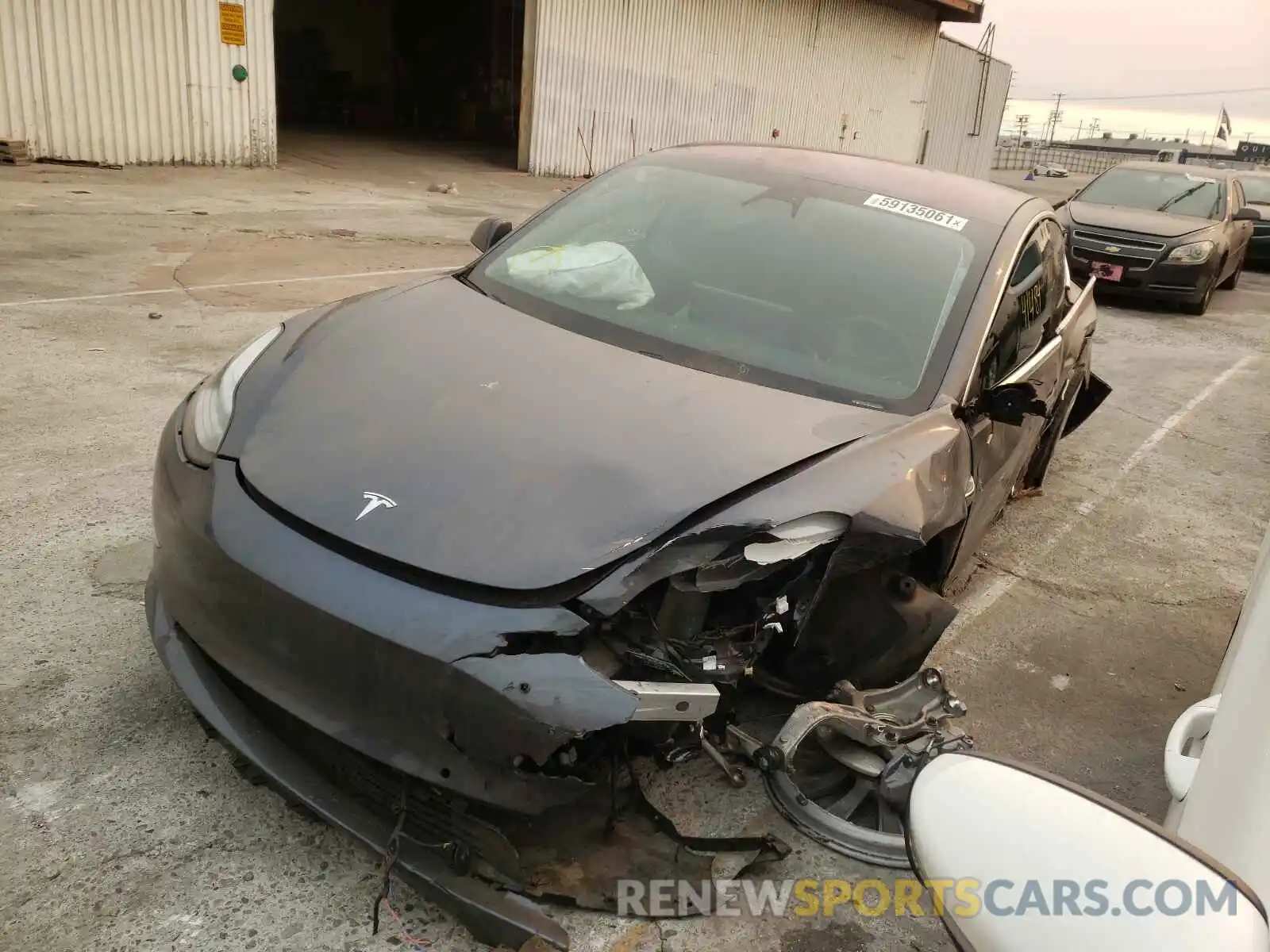 2 Photograph of a damaged car 5YJ3E1EA5KF300871 TESLA MODEL 3 2019