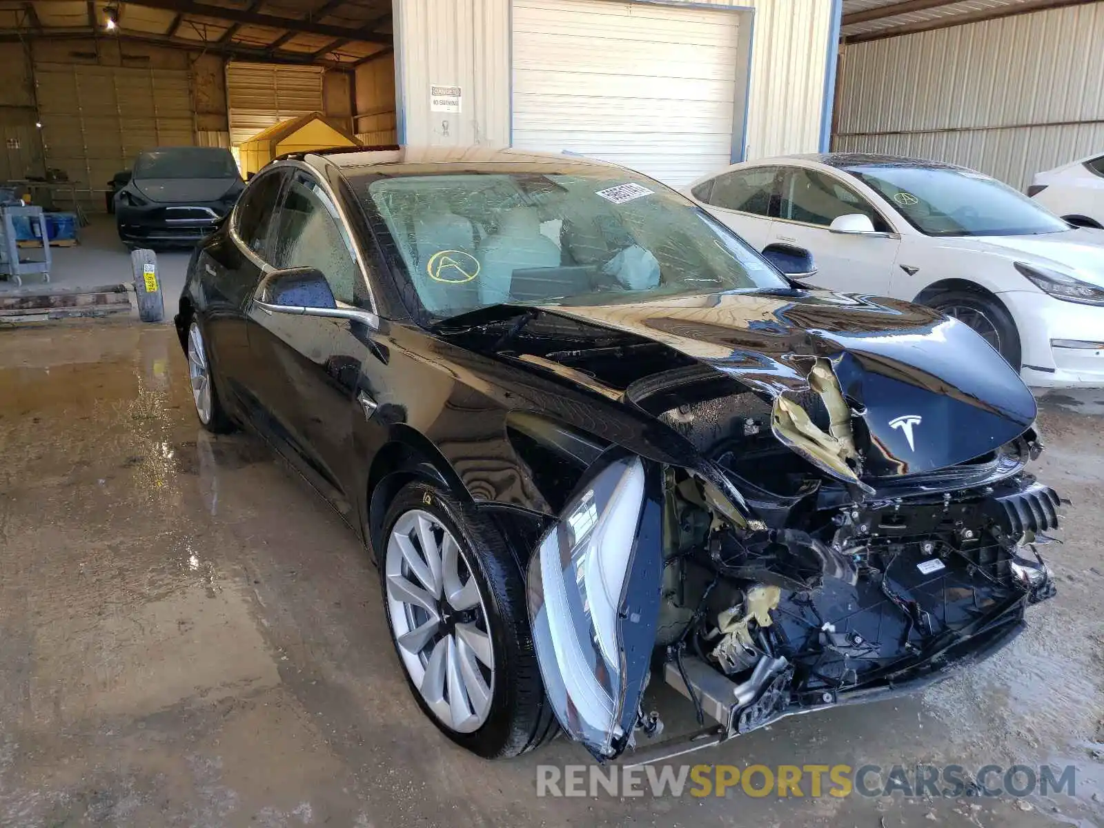 1 Photograph of a damaged car 5YJ3E1EA5KF302247 TESLA MODEL 3 2019