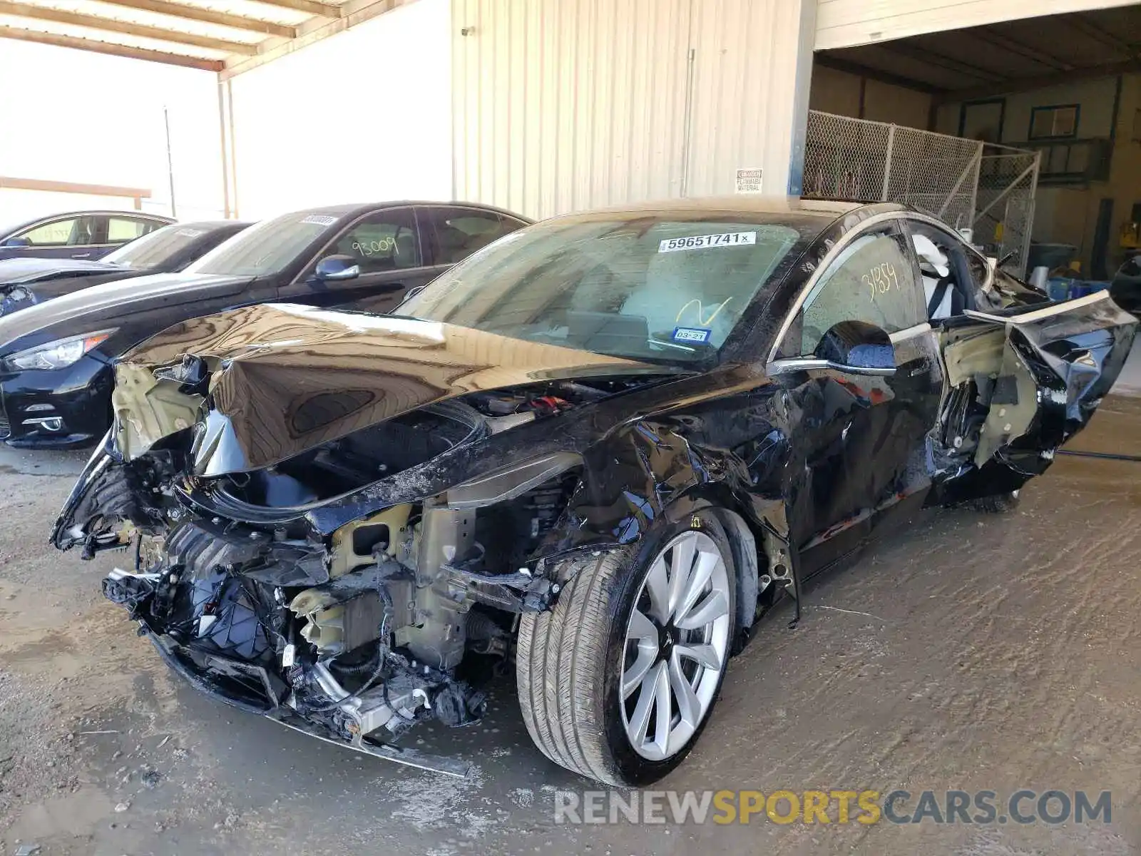 2 Photograph of a damaged car 5YJ3E1EA5KF302247 TESLA MODEL 3 2019