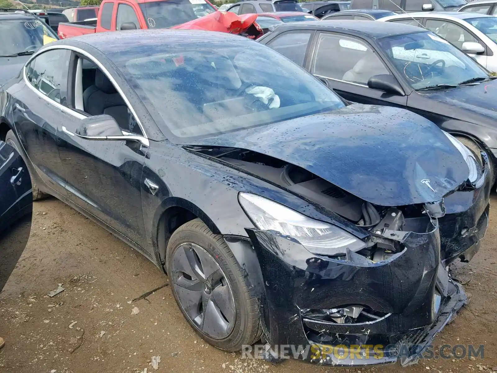 1 Photograph of a damaged car 5YJ3E1EA5KF306279 TESLA MODEL 3 2019