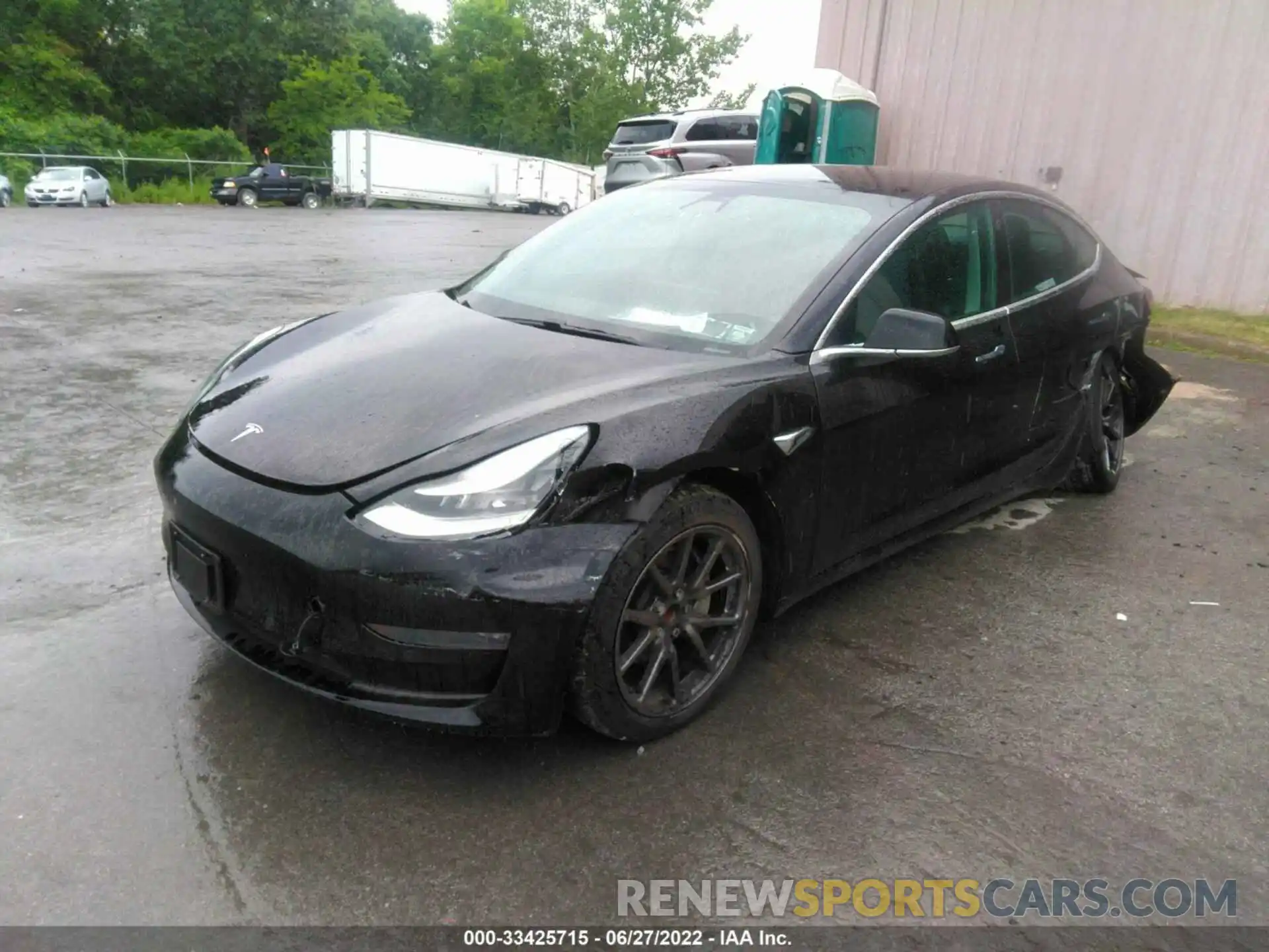 2 Photograph of a damaged car 5YJ3E1EA5KF306525 TESLA MODEL 3 2019