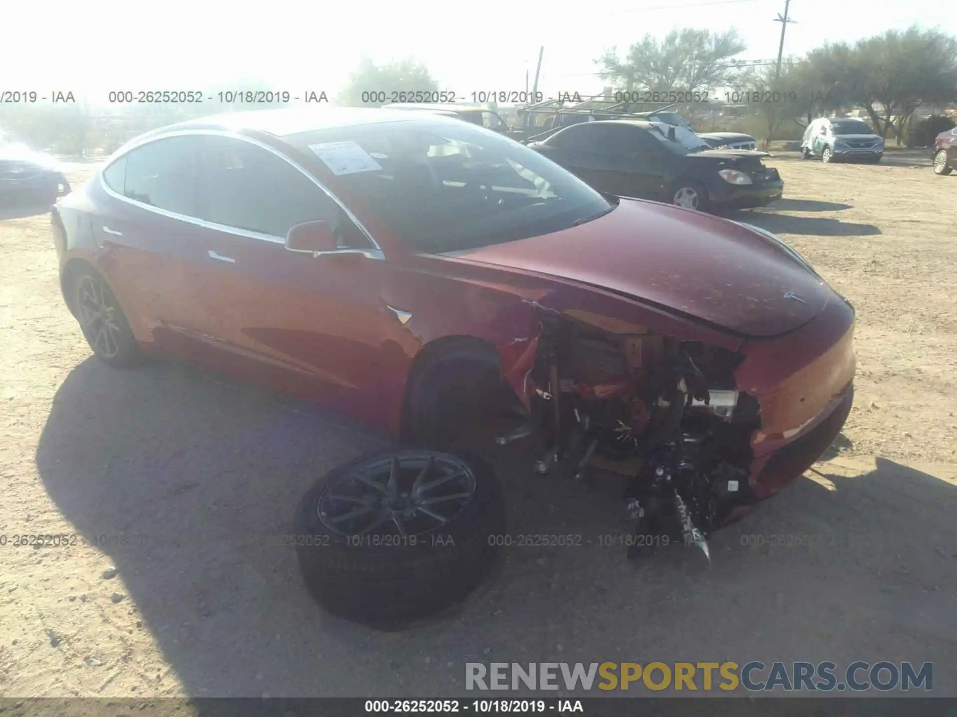 1 Photograph of a damaged car 5YJ3E1EA5KF306881 TESLA MODEL 3 2019