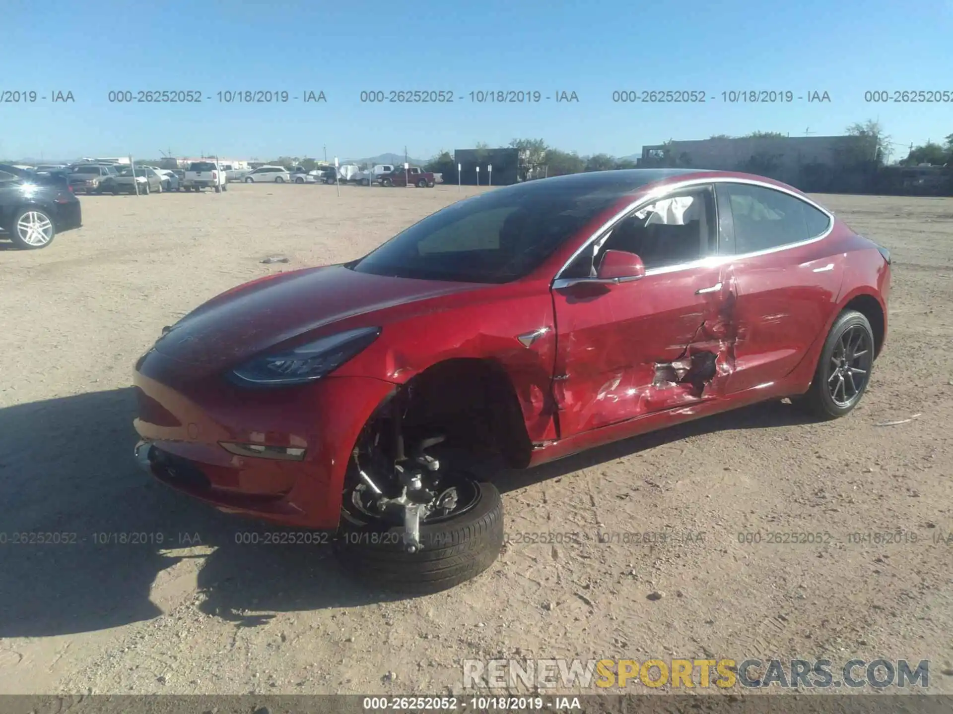 2 Photograph of a damaged car 5YJ3E1EA5KF306881 TESLA MODEL 3 2019