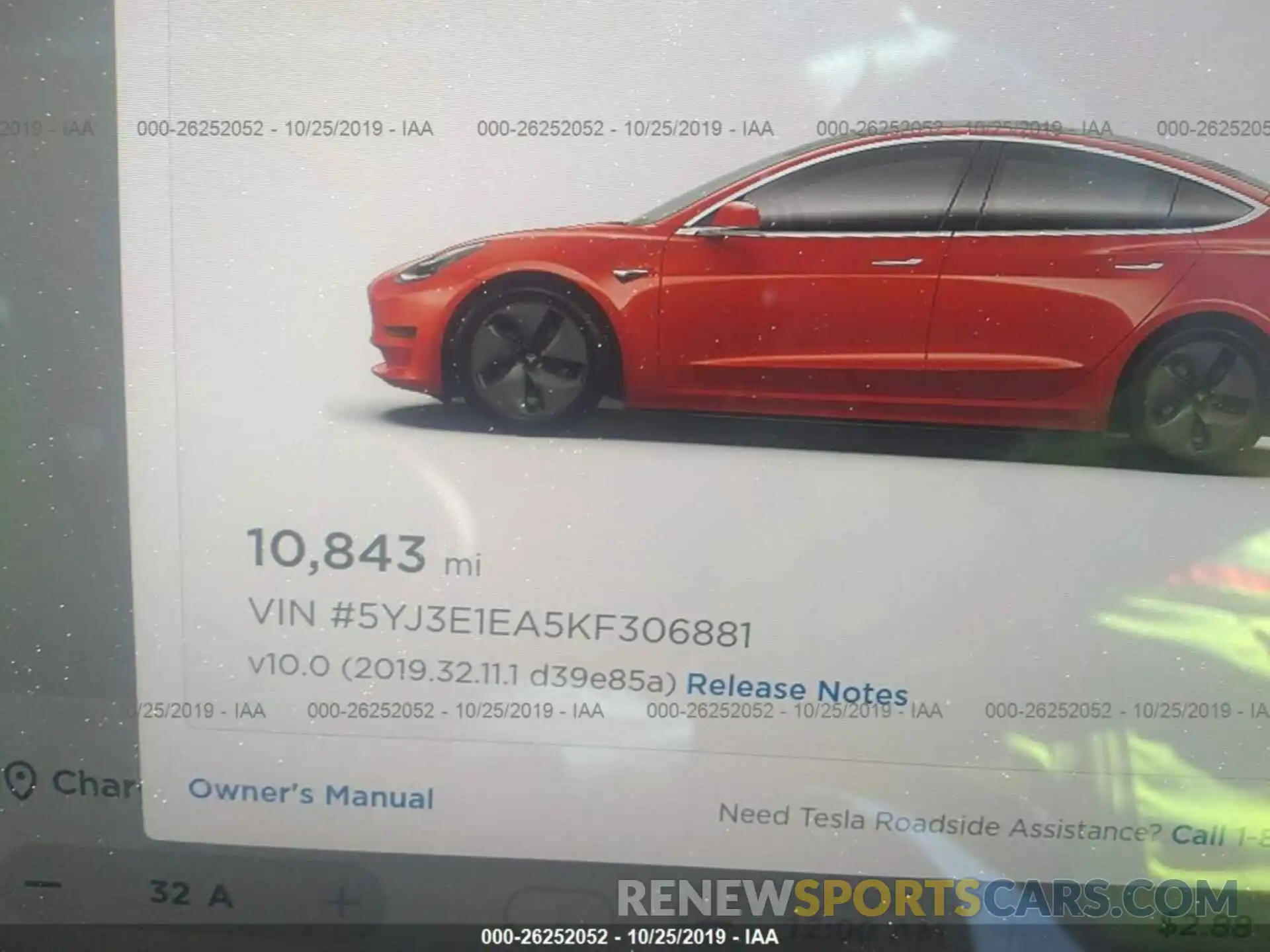 7 Photograph of a damaged car 5YJ3E1EA5KF306881 TESLA MODEL 3 2019