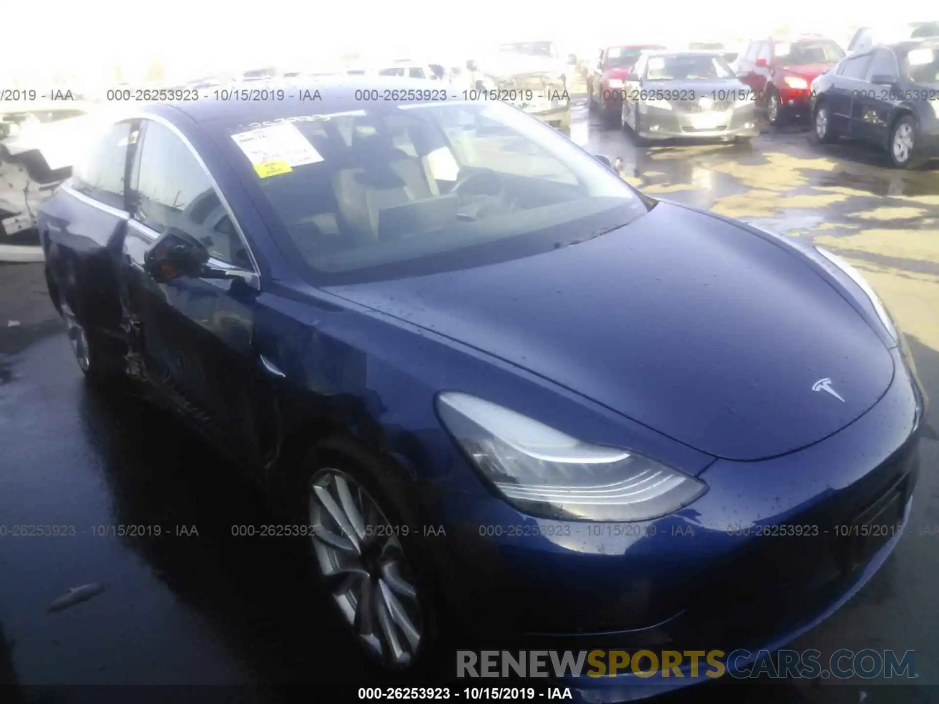 1 Photograph of a damaged car 5YJ3E1EA5KF311613 TESLA MODEL 3 2019