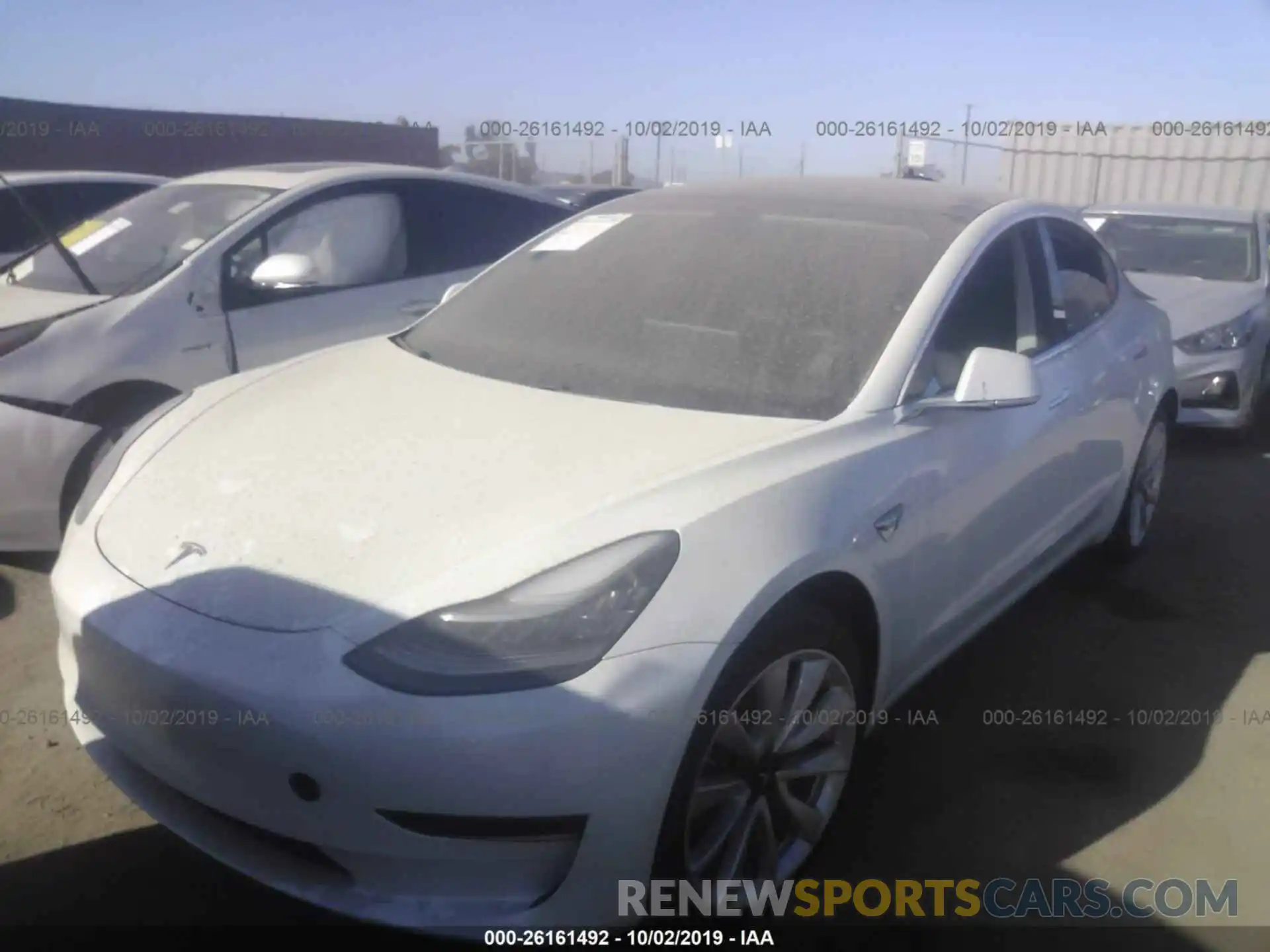 2 Photograph of a damaged car 5YJ3E1EA5KF311692 TESLA MODEL 3 2019