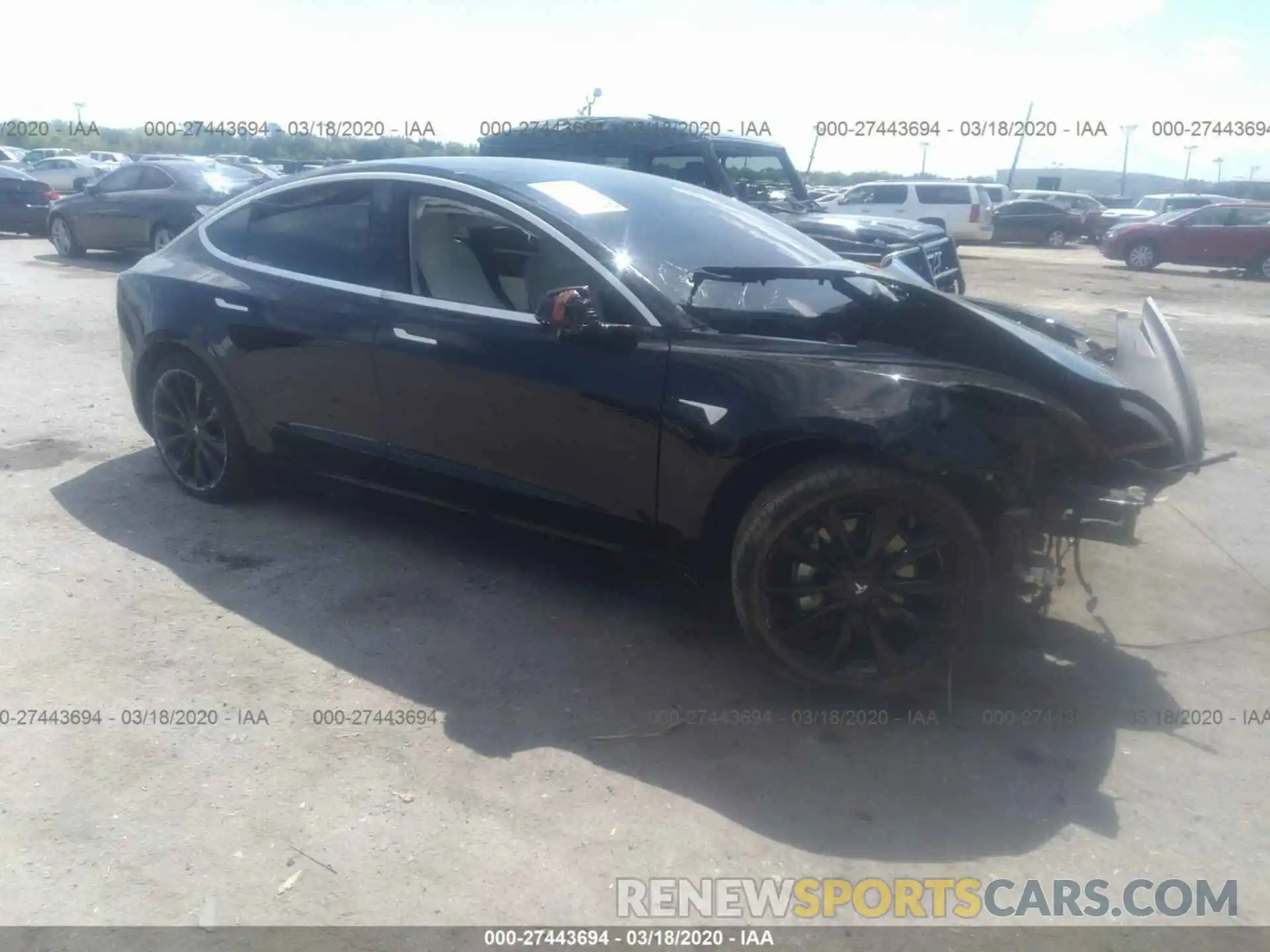 1 Photograph of a damaged car 5YJ3E1EA5KF312650 TESLA MODEL 3 2019