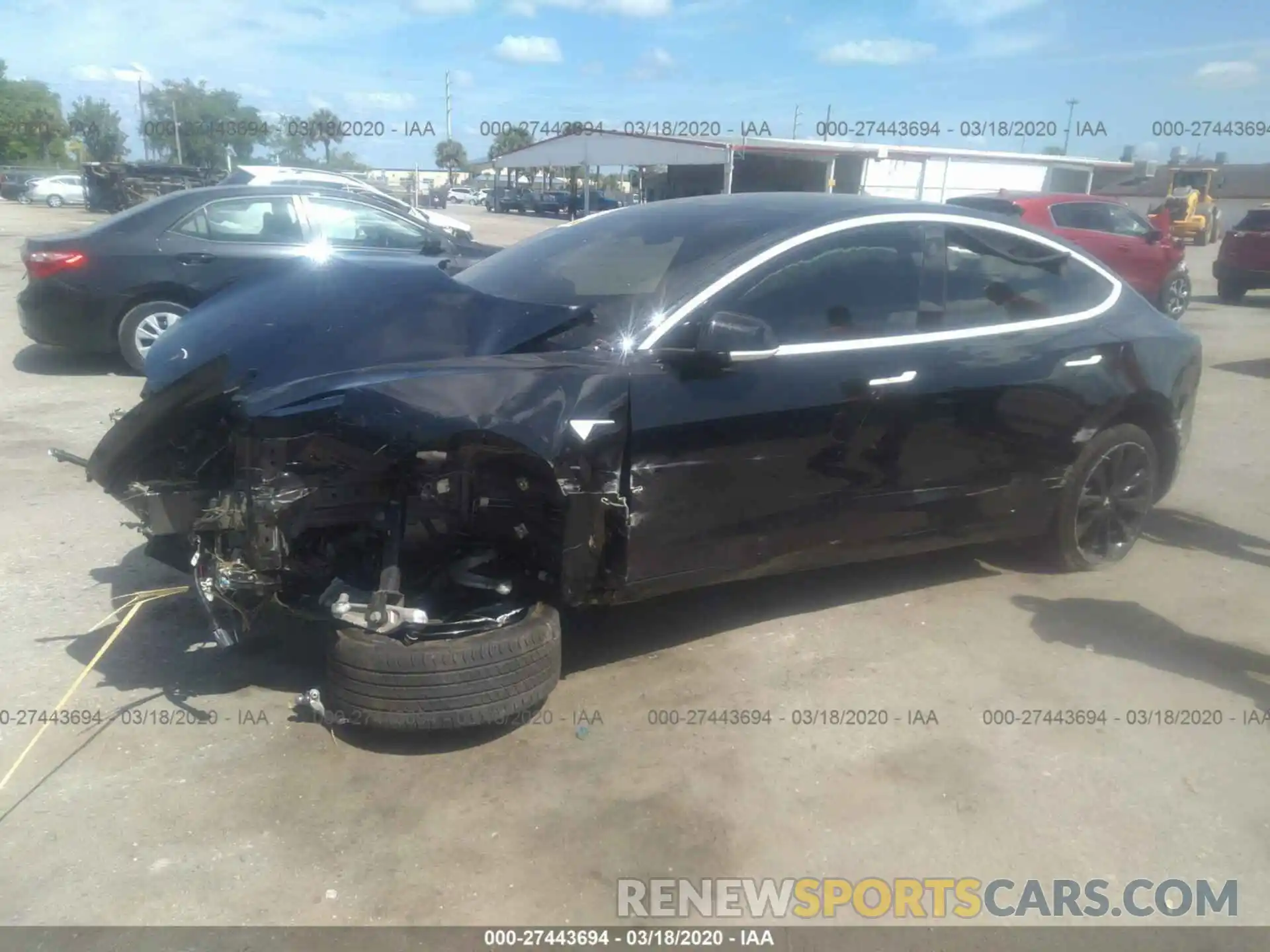 2 Photograph of a damaged car 5YJ3E1EA5KF312650 TESLA MODEL 3 2019