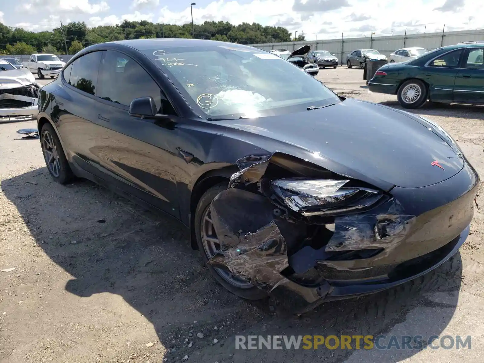 1 Photograph of a damaged car 5YJ3E1EA5KF313278 TESLA MODEL 3 2019