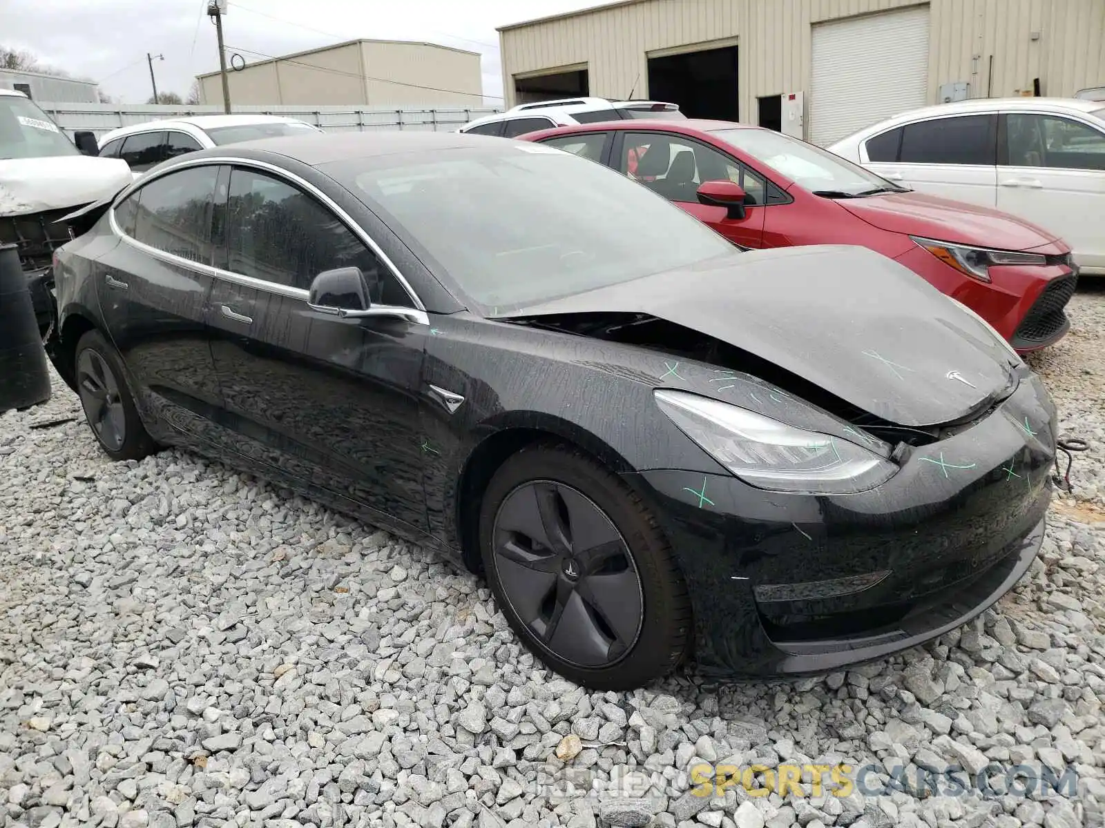 1 Photograph of a damaged car 5YJ3E1EA5KF313426 TESLA MODEL 3 2019