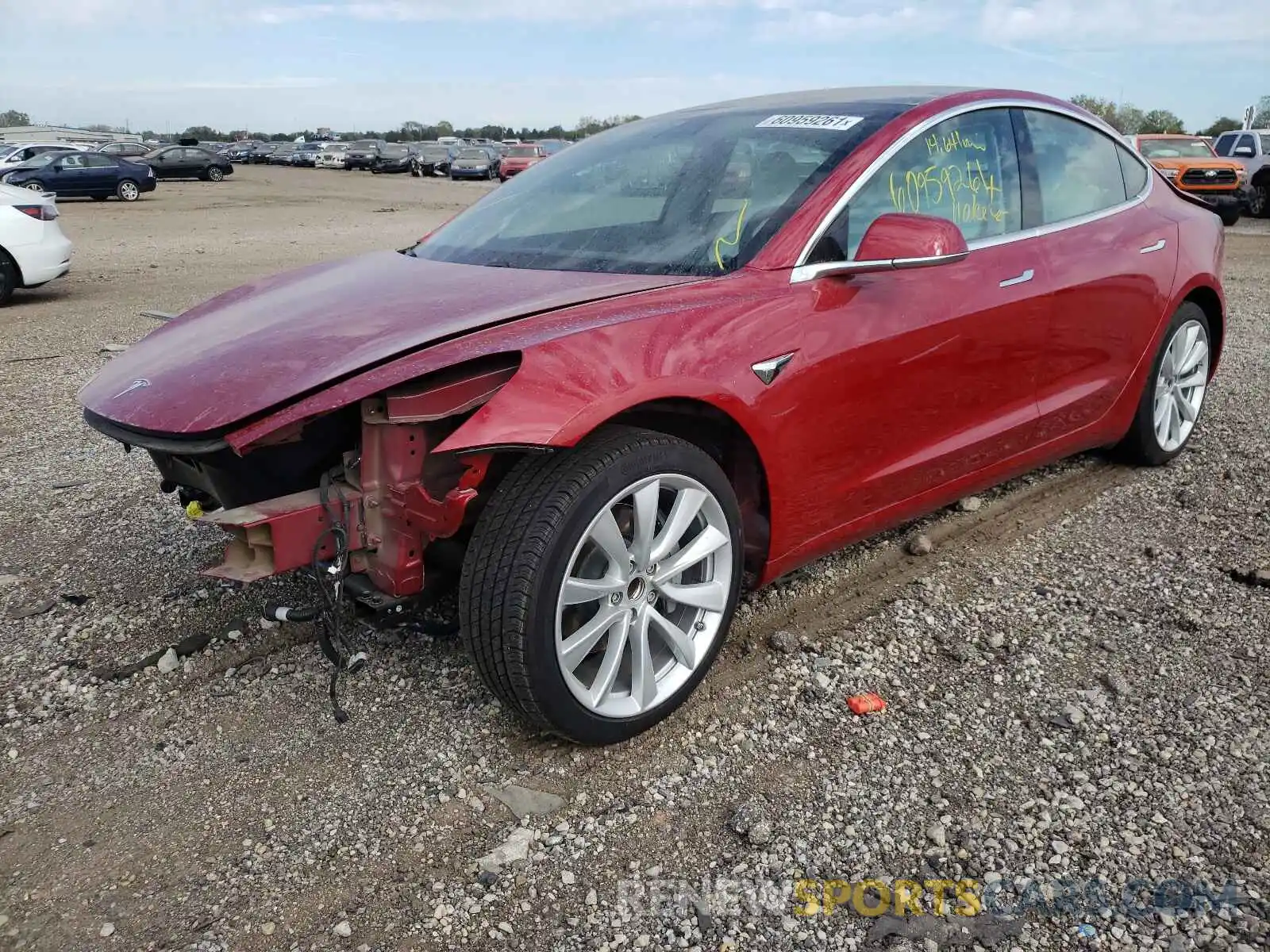 2 Фотография поврежденного автомобиля 5YJ3E1EA5KF322367 TESLA MODEL 3 2019