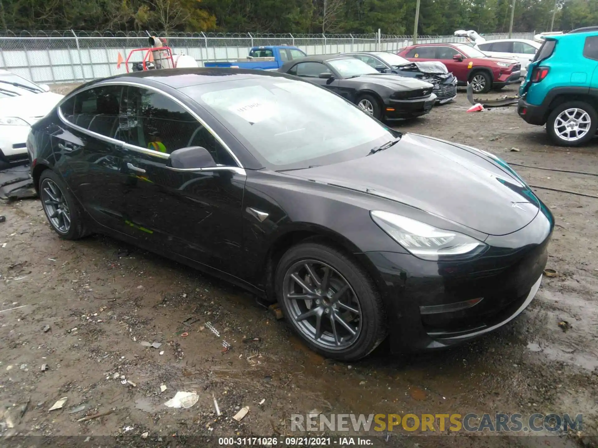 1 Photograph of a damaged car 5YJ3E1EA5KF324054 TESLA MODEL 3 2019