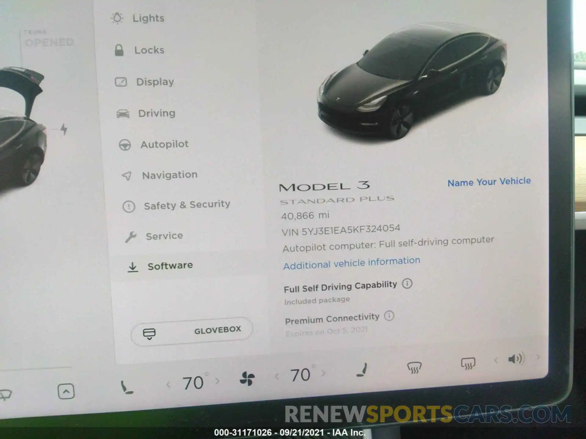 7 Фотография поврежденного автомобиля 5YJ3E1EA5KF324054 TESLA MODEL 3 2019