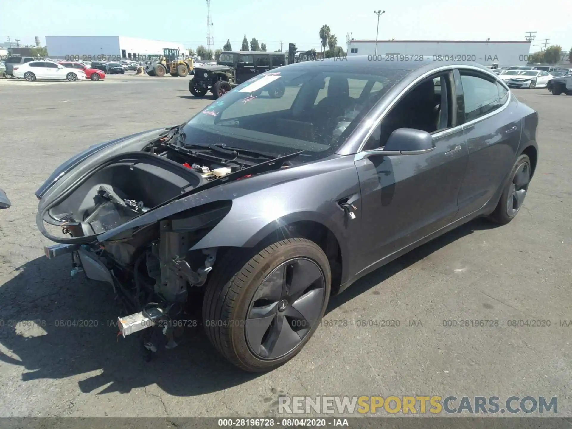 2 Photograph of a damaged car 5YJ3E1EA5KF325527 TESLA MODEL 3 2019