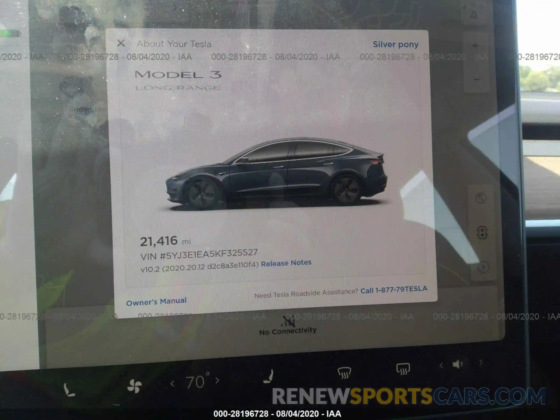 7 Photograph of a damaged car 5YJ3E1EA5KF325527 TESLA MODEL 3 2019