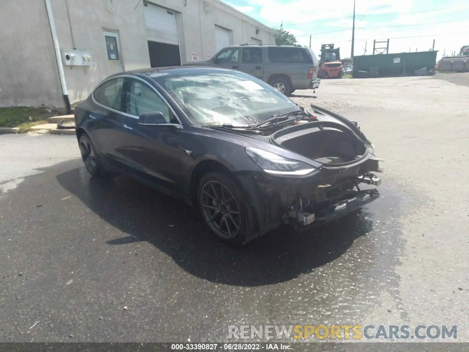 1 Photograph of a damaged car 5YJ3E1EA5KF327701 TESLA MODEL 3 2019