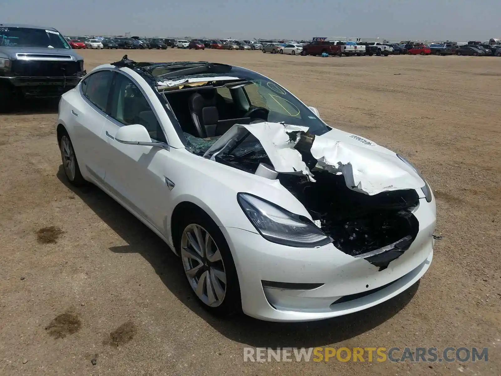 1 Photograph of a damaged car 5YJ3E1EA5KF332106 TESLA MODEL 3 2019