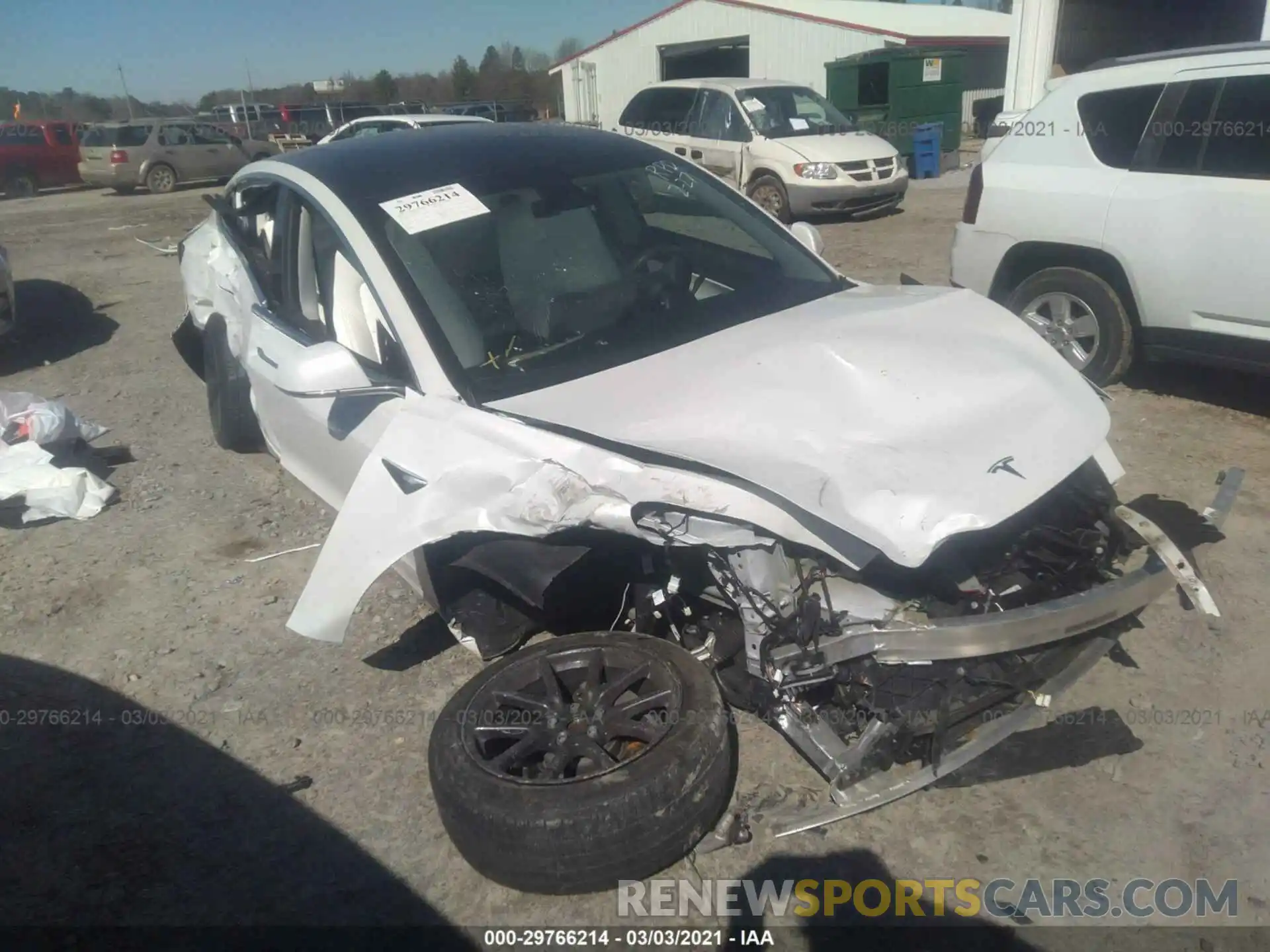 1 Photograph of a damaged car 5YJ3E1EA5KF332543 TESLA MODEL 3 2019