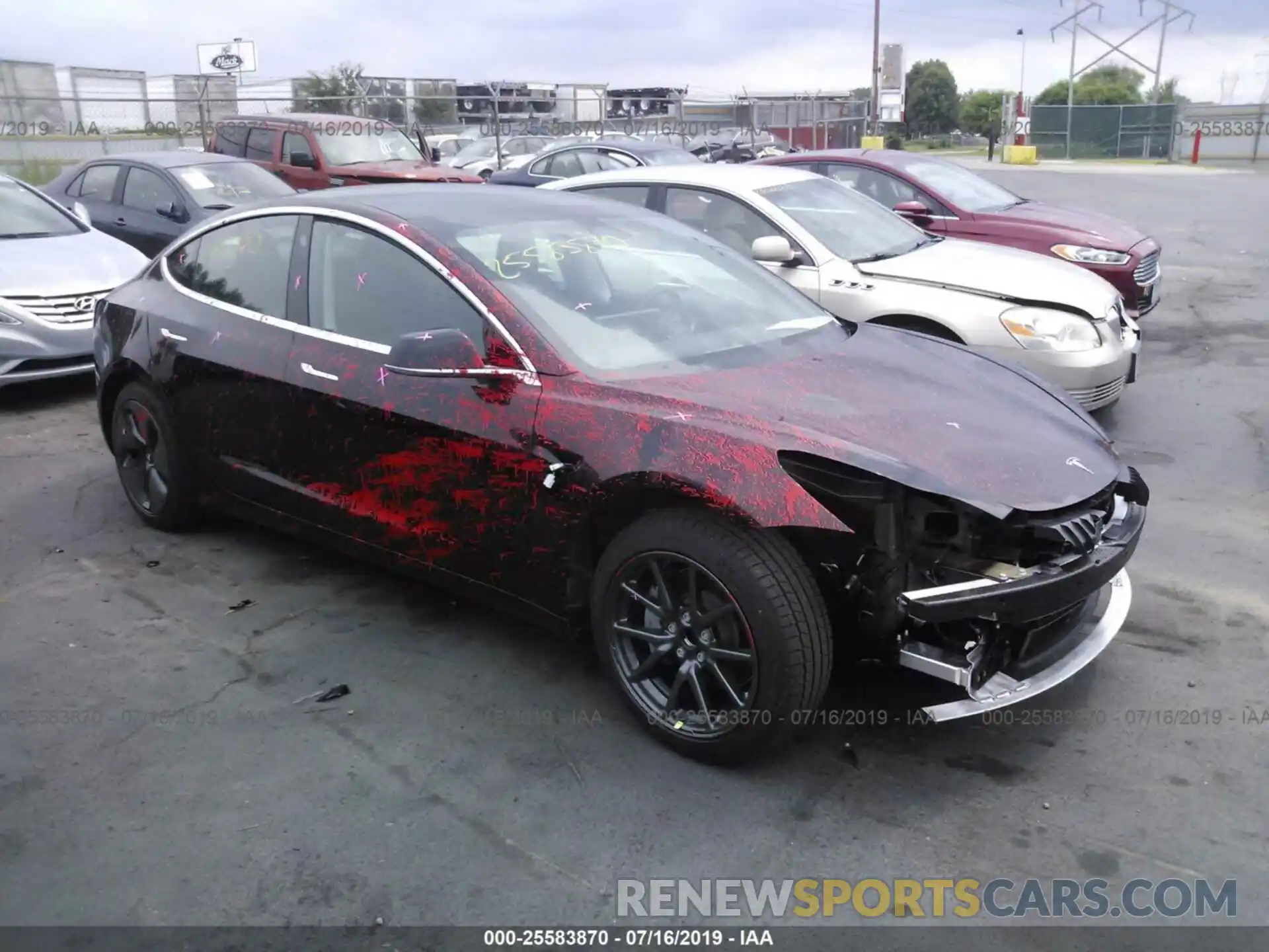 1 Photograph of a damaged car 5YJ3E1EA5KF394573 TESLA MODEL 3 2019