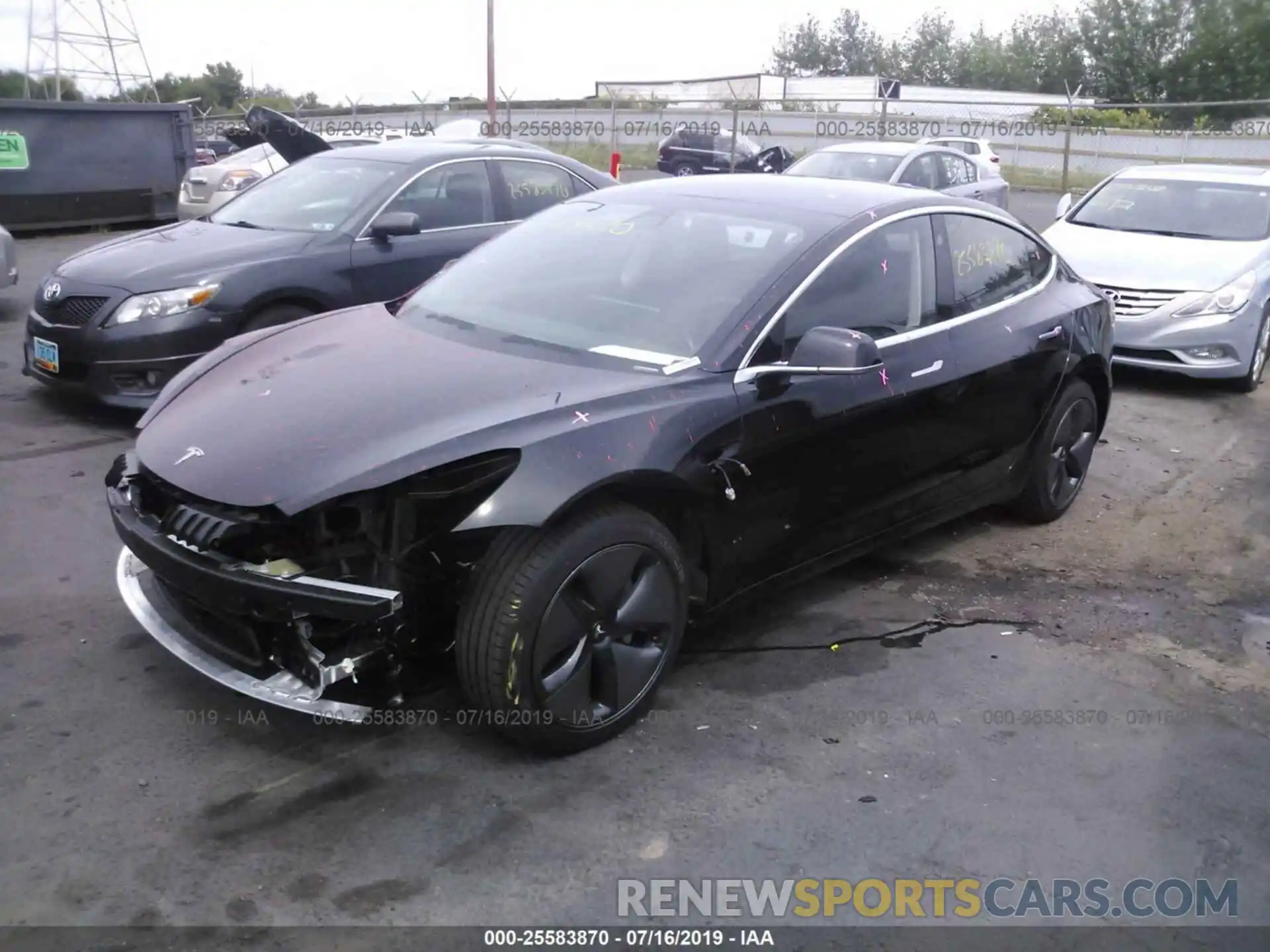 2 Фотография поврежденного автомобиля 5YJ3E1EA5KF394573 TESLA MODEL 3 2019