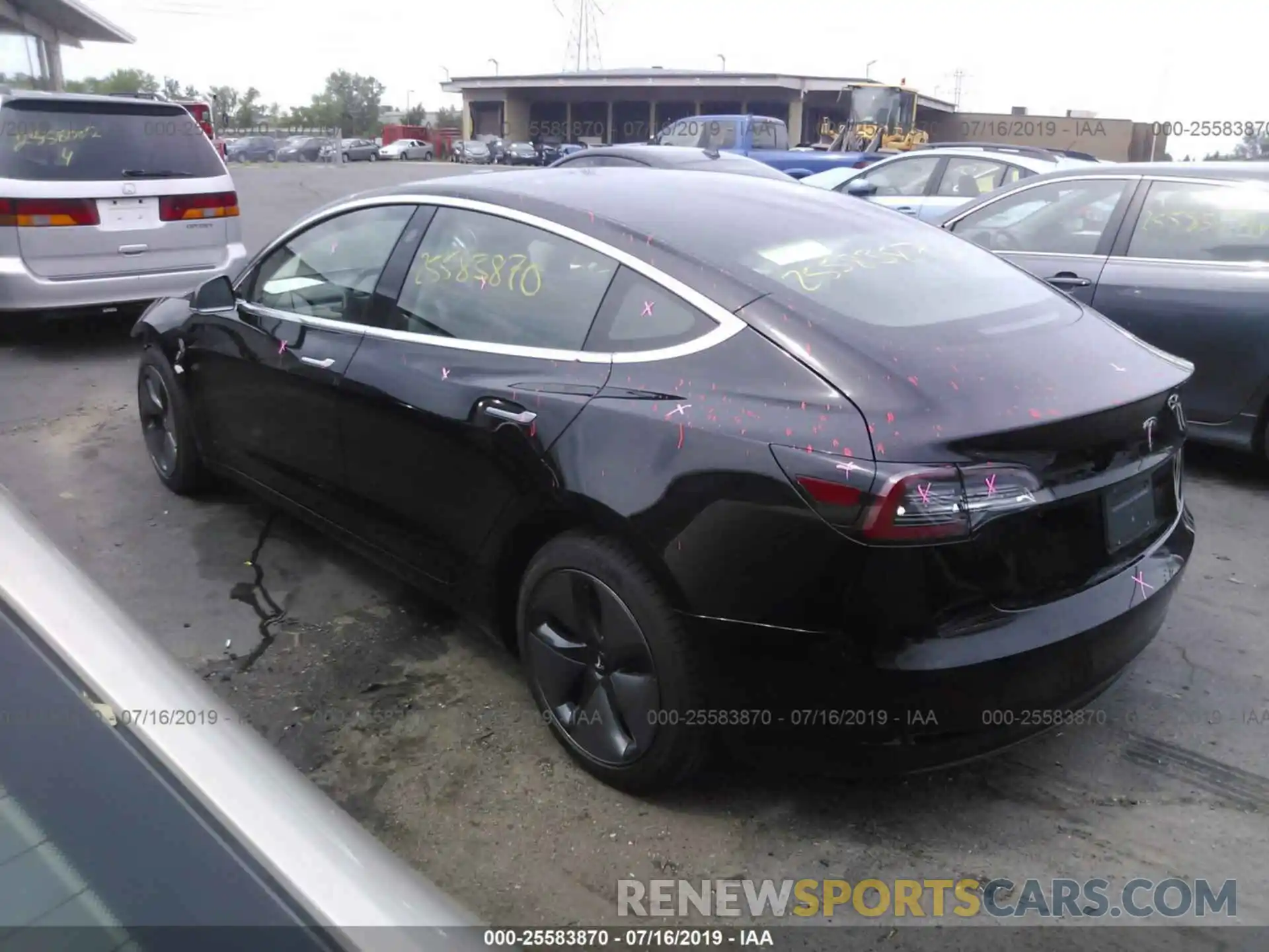 3 Photograph of a damaged car 5YJ3E1EA5KF394573 TESLA MODEL 3 2019