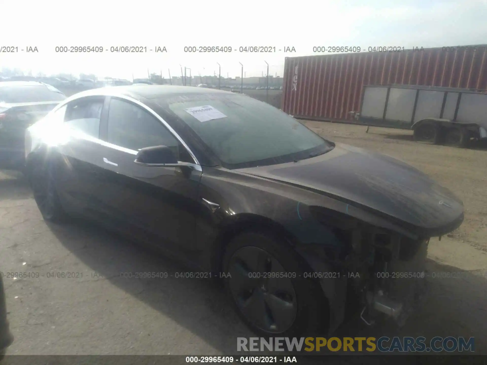 1 Photograph of a damaged car 5YJ3E1EA5KF395139 TESLA MODEL 3 2019