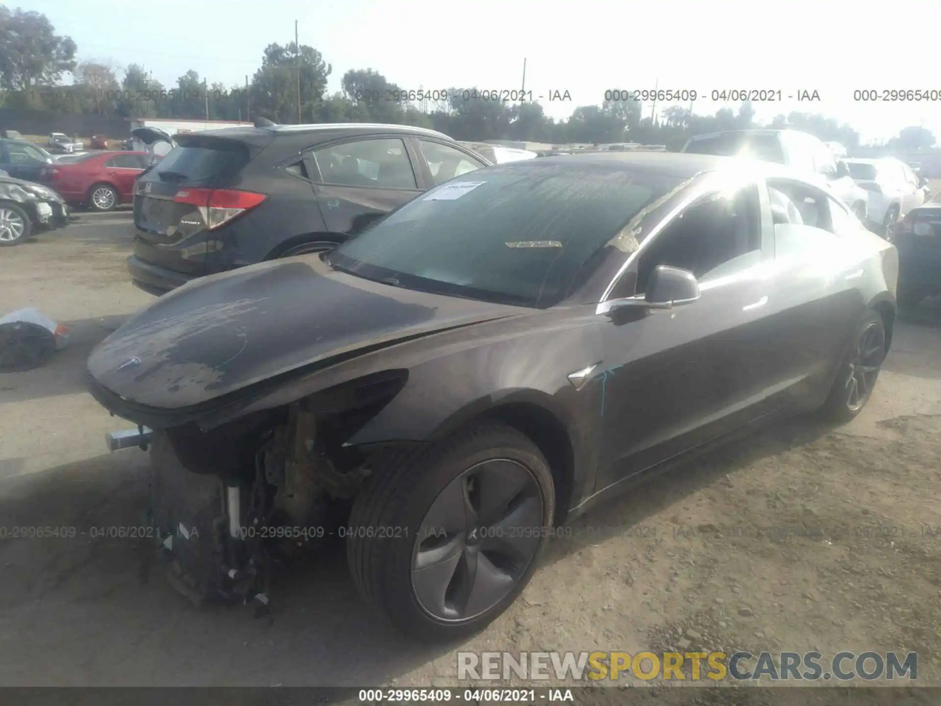 2 Photograph of a damaged car 5YJ3E1EA5KF395139 TESLA MODEL 3 2019