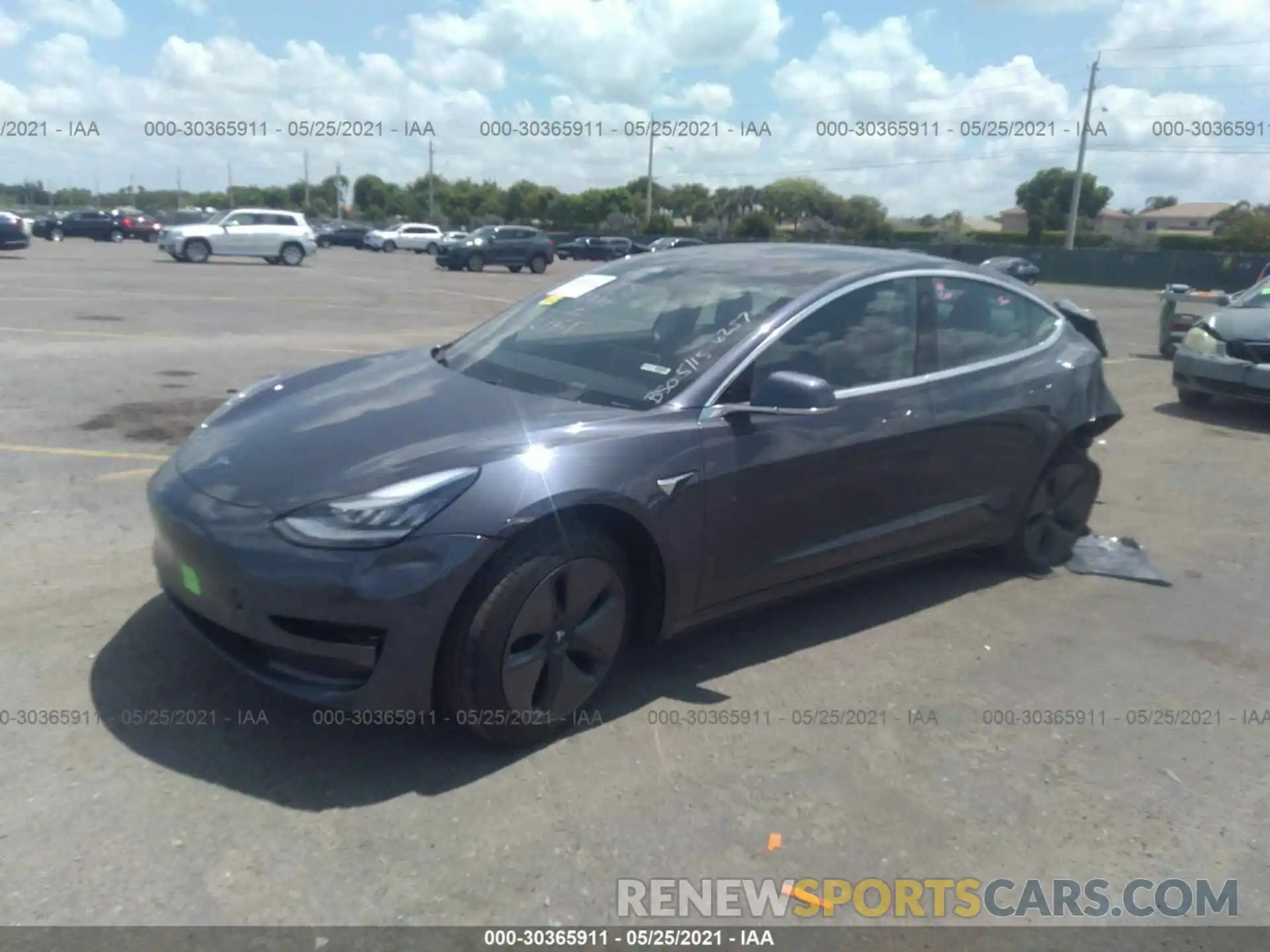 2 Photograph of a damaged car 5YJ3E1EA5KF396257 TESLA MODEL 3 2019