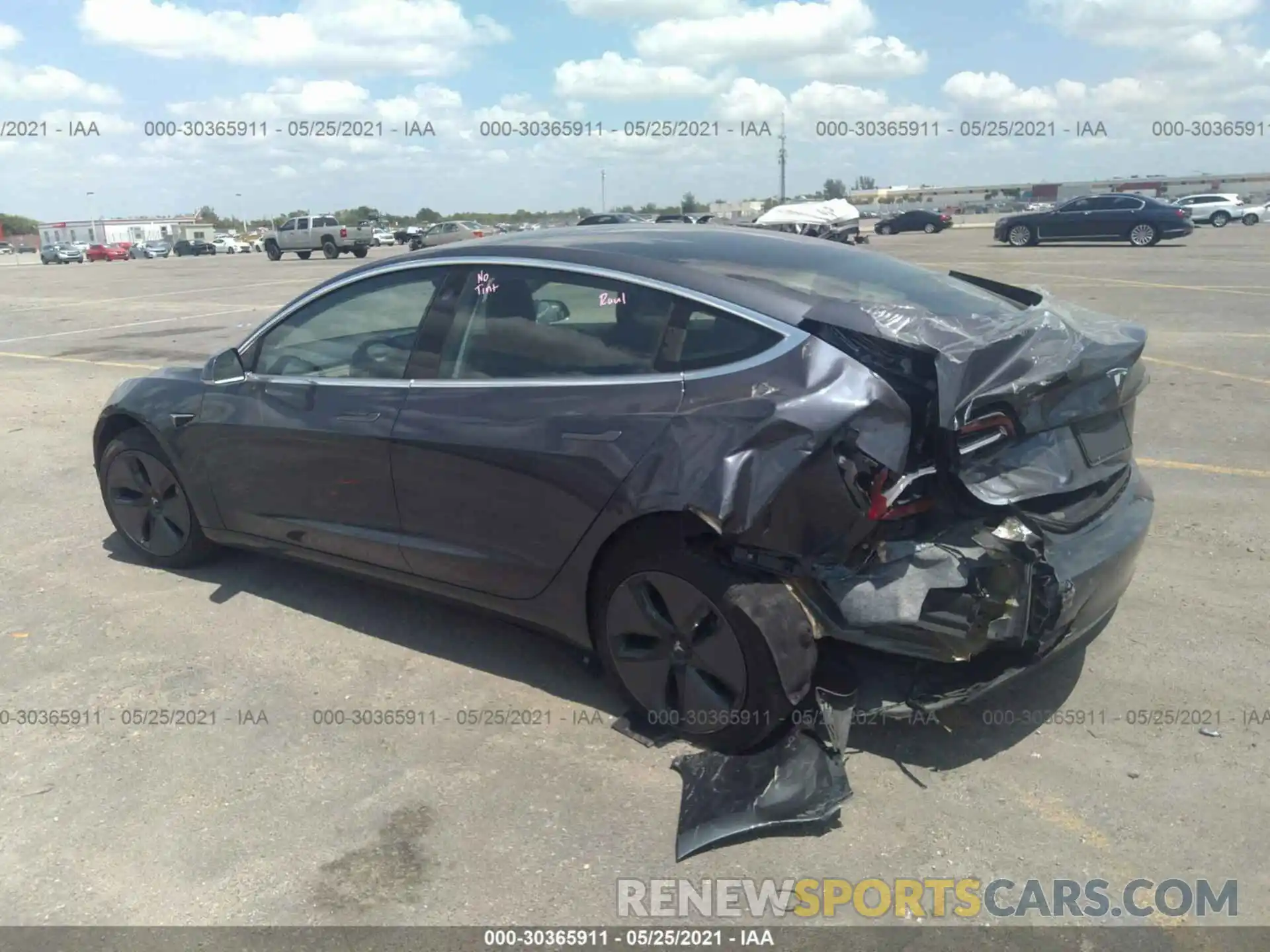 3 Photograph of a damaged car 5YJ3E1EA5KF396257 TESLA MODEL 3 2019