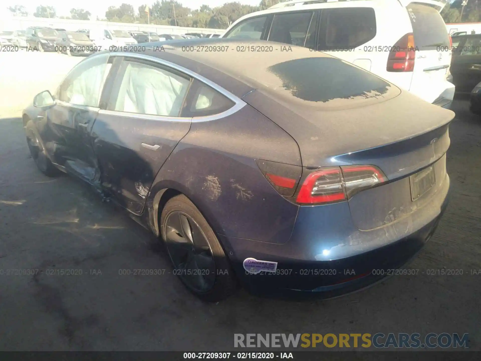 3 Photograph of a damaged car 5YJ3E1EA5KF396694 TESLA MODEL 3 2019