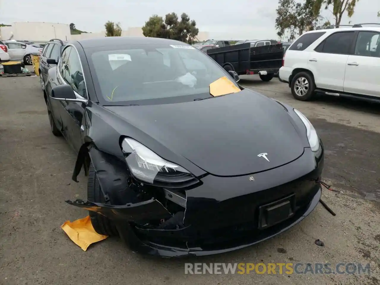 1 Photograph of a damaged car 5YJ3E1EA5KF397778 TESLA MODEL 3 2019