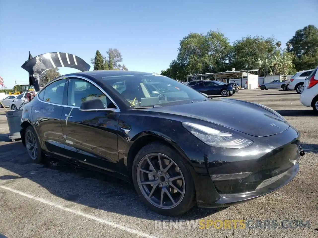 1 Photograph of a damaged car 5YJ3E1EA5KF398168 TESLA MODEL 3 2019