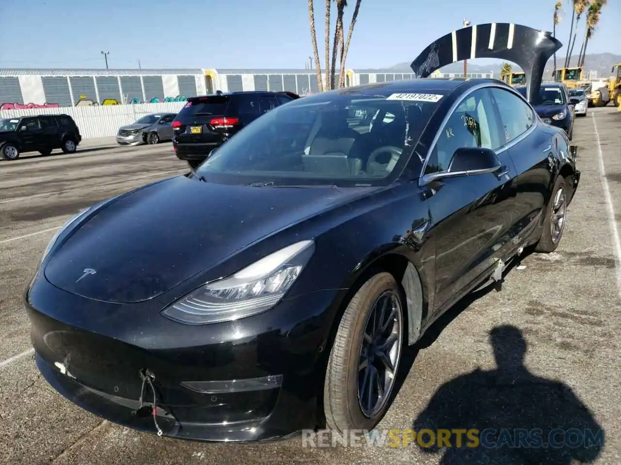 2 Photograph of a damaged car 5YJ3E1EA5KF398168 TESLA MODEL 3 2019