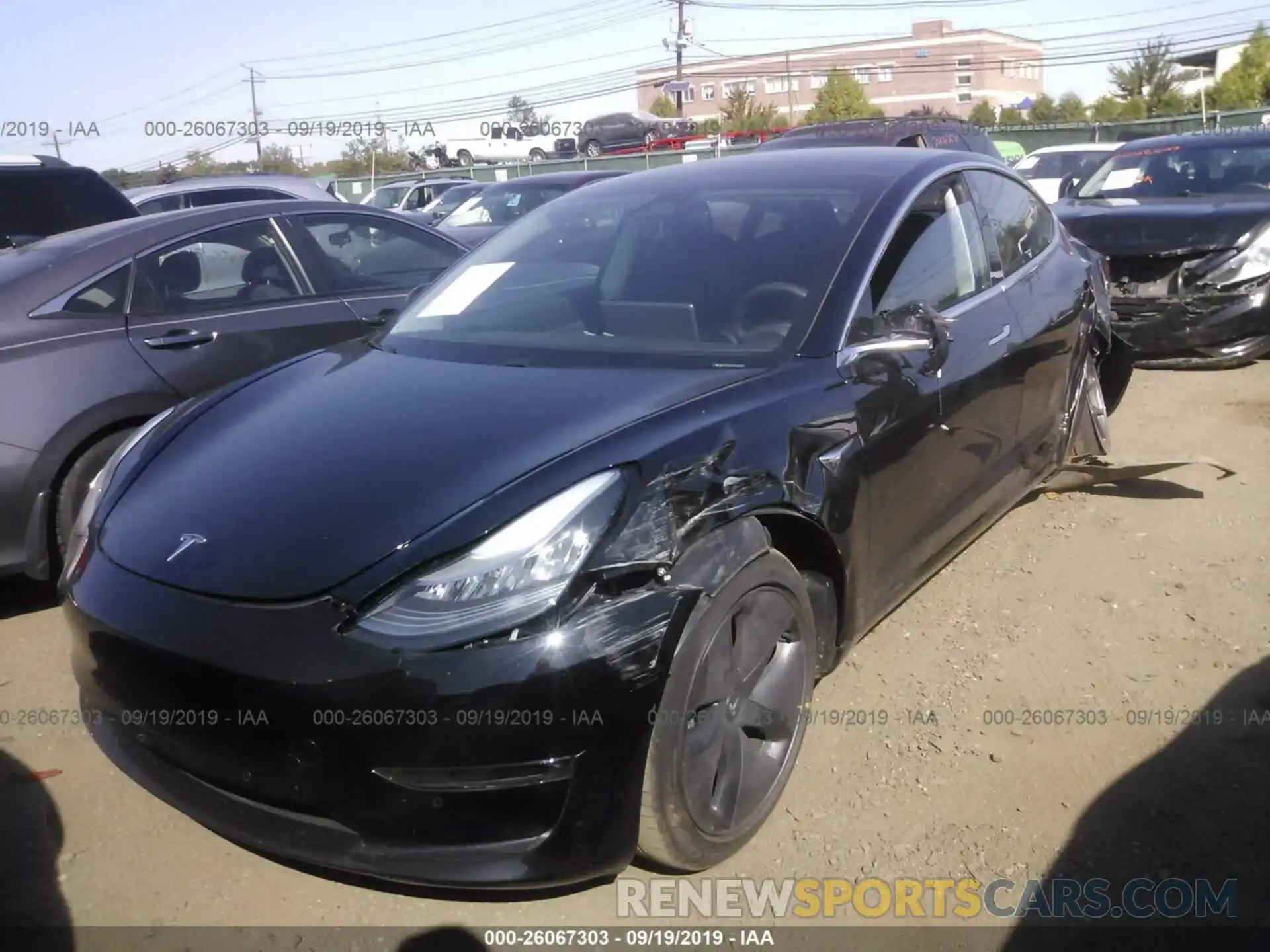 2 Photograph of a damaged car 5YJ3E1EA5KF399000 TESLA MODEL 3 2019