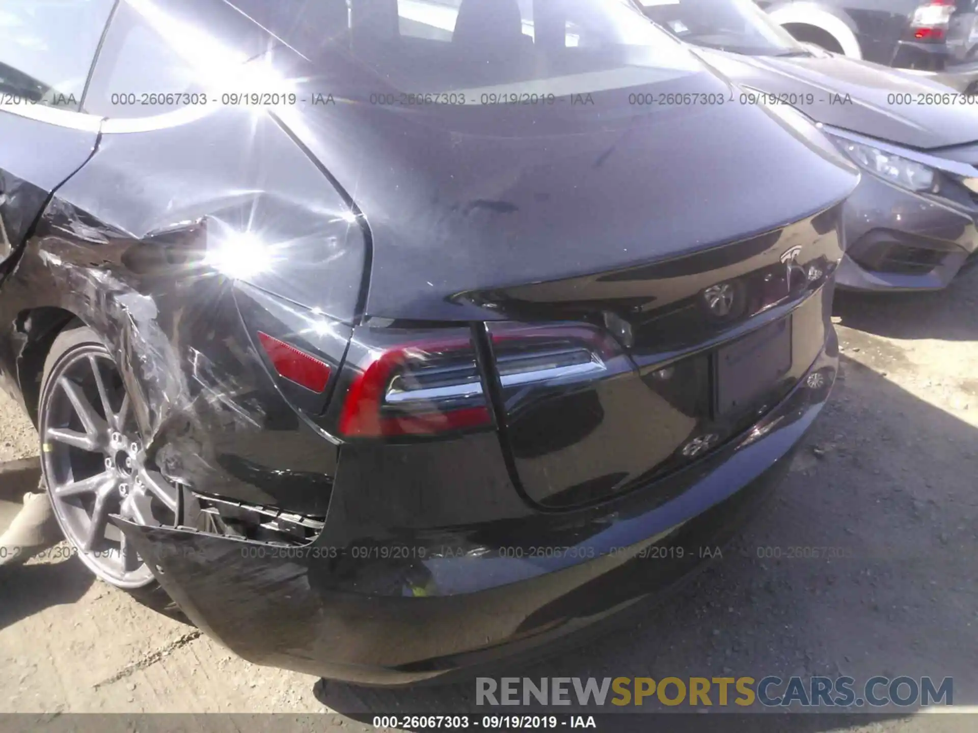 6 Photograph of a damaged car 5YJ3E1EA5KF399000 TESLA MODEL 3 2019