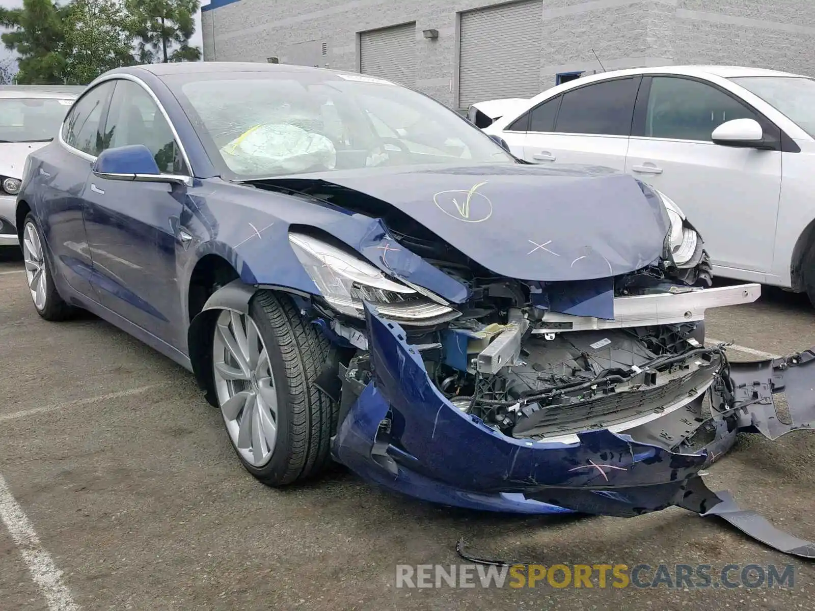 1 Photograph of a damaged car 5YJ3E1EA5KF402218 TESLA MODEL 3 2019