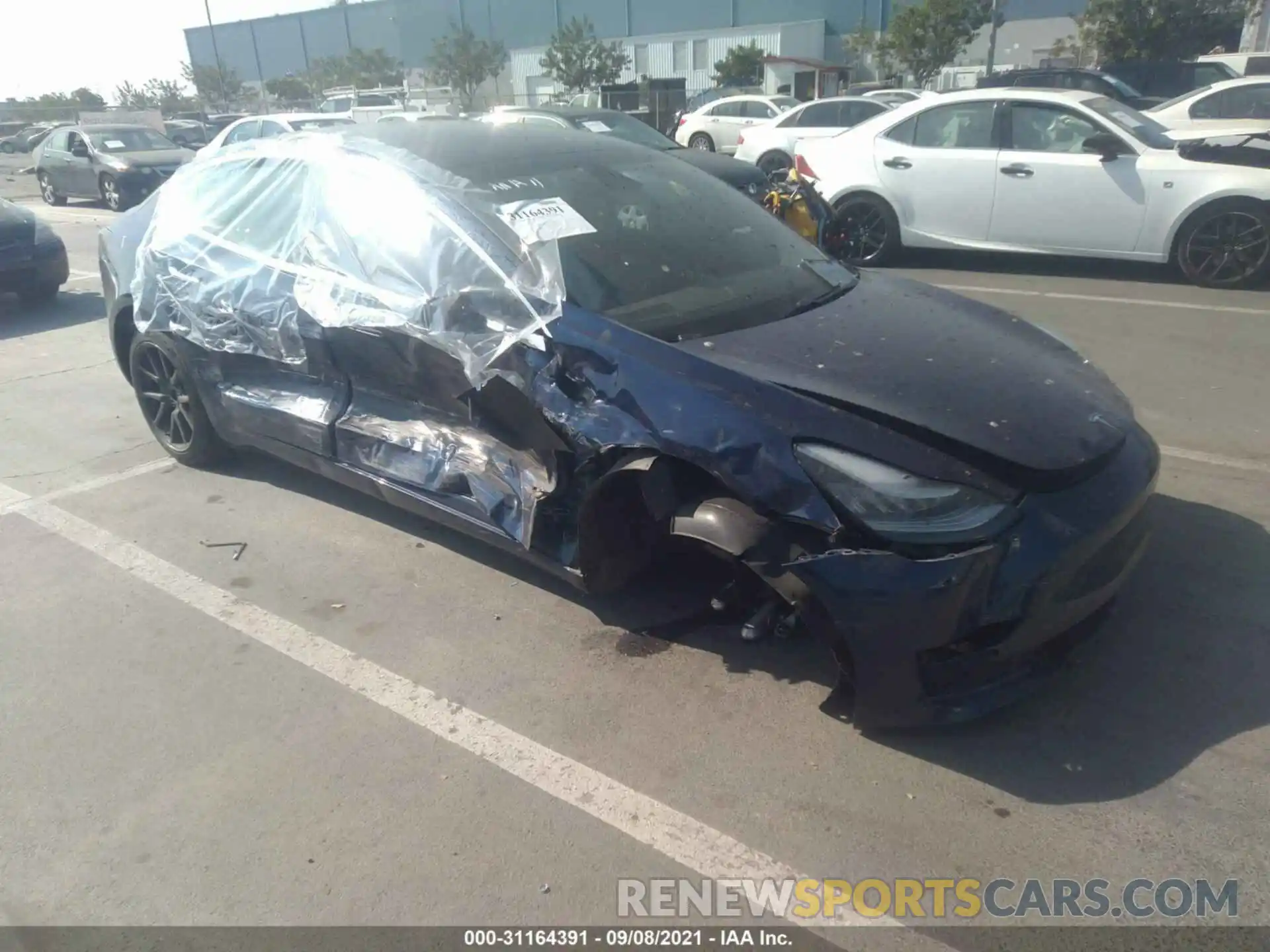 1 Photograph of a damaged car 5YJ3E1EA5KF402865 TESLA MODEL 3 2019