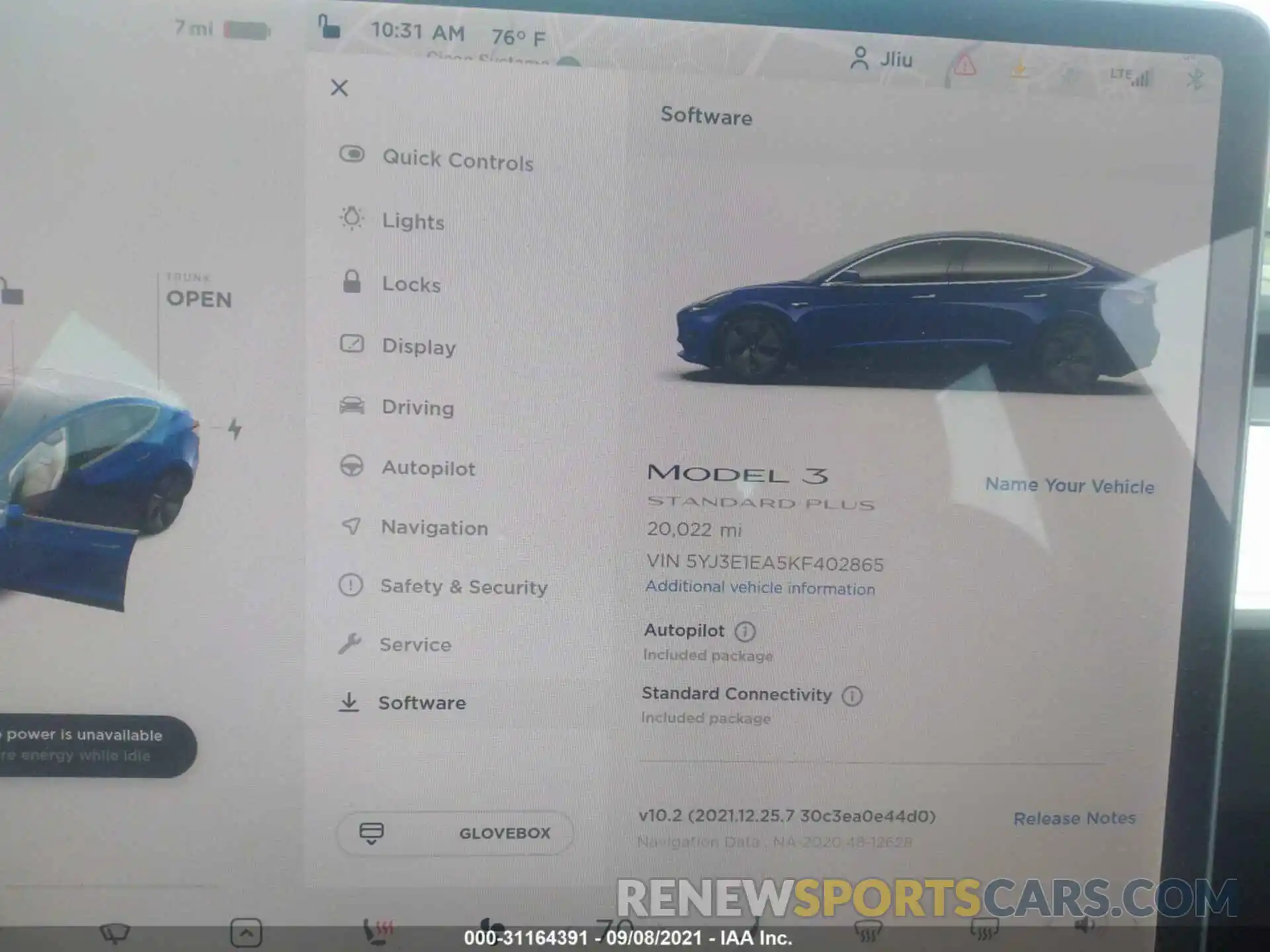 7 Фотография поврежденного автомобиля 5YJ3E1EA5KF402865 TESLA MODEL 3 2019