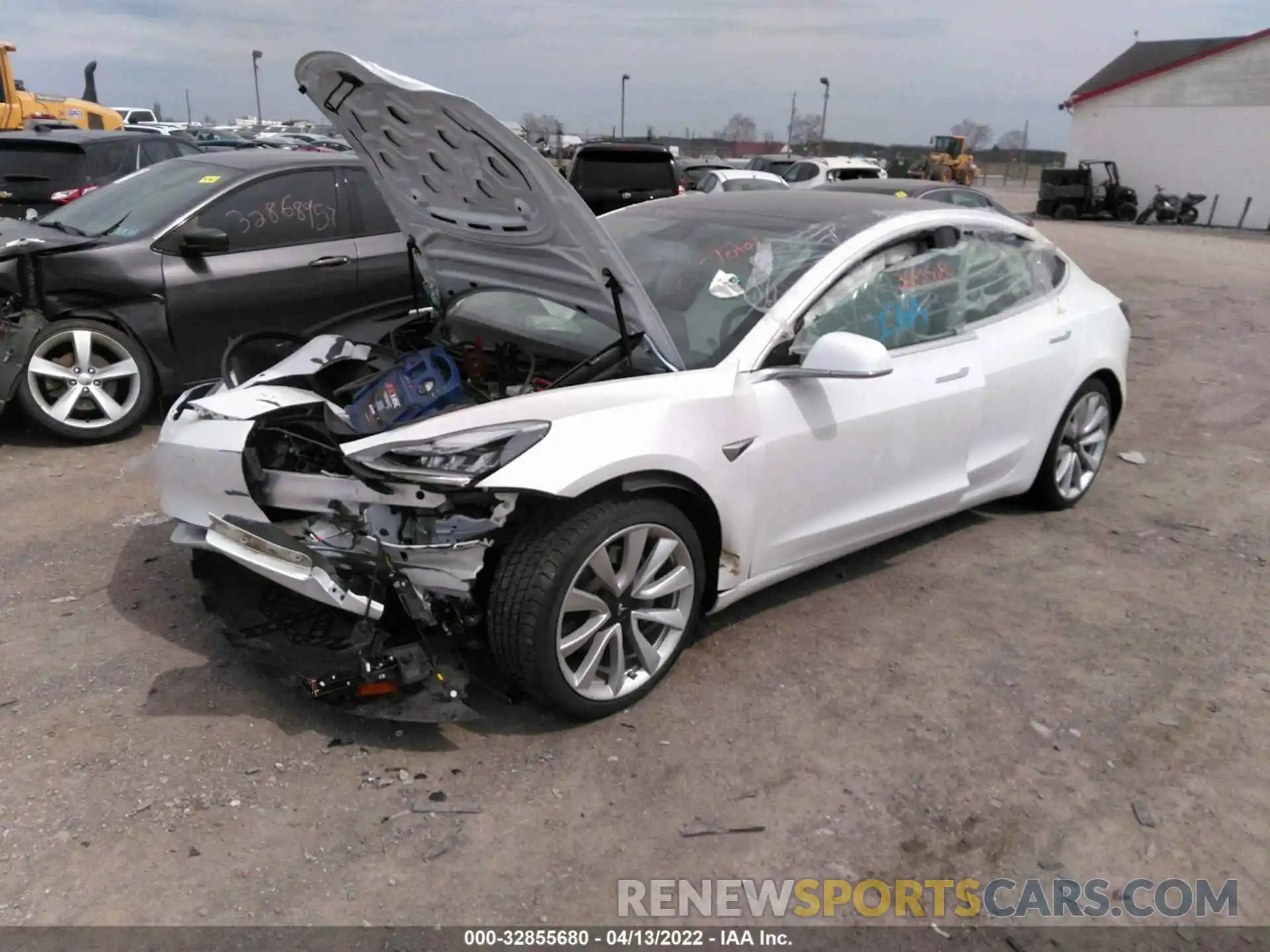 2 Photograph of a damaged car 5YJ3E1EA5KF407659 TESLA MODEL 3 2019